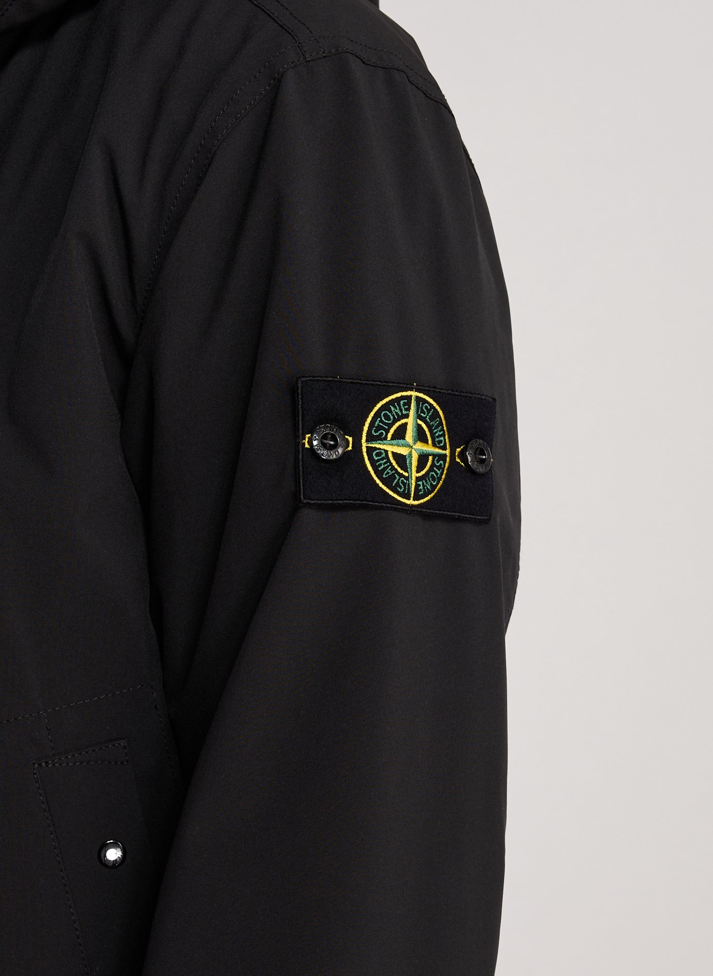 Straight-fit jacket with hood  STONE ISLAND Black