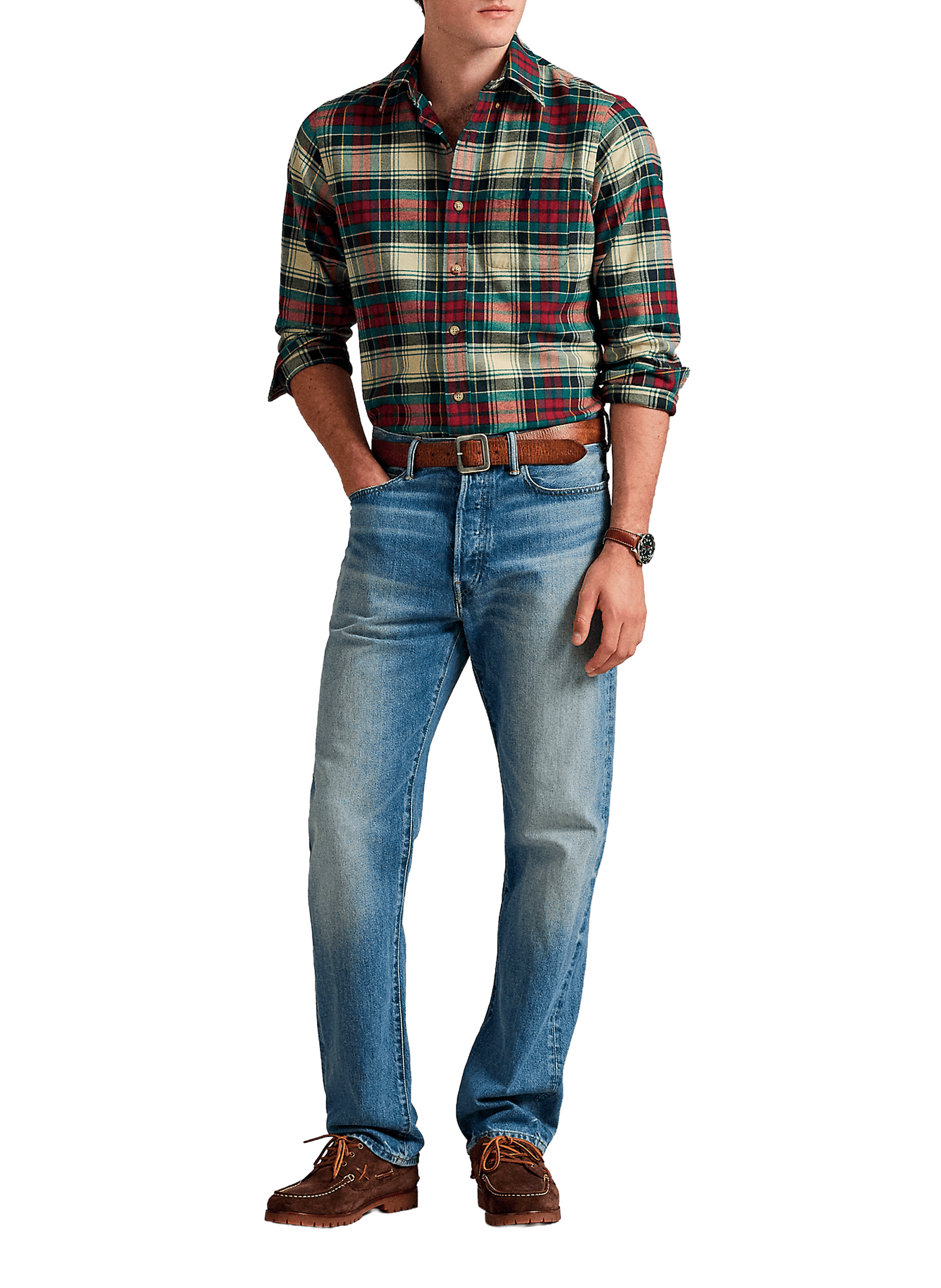 Checkered shirt with American collar in blended cotton POLO RALPH LAUREN Multicolour