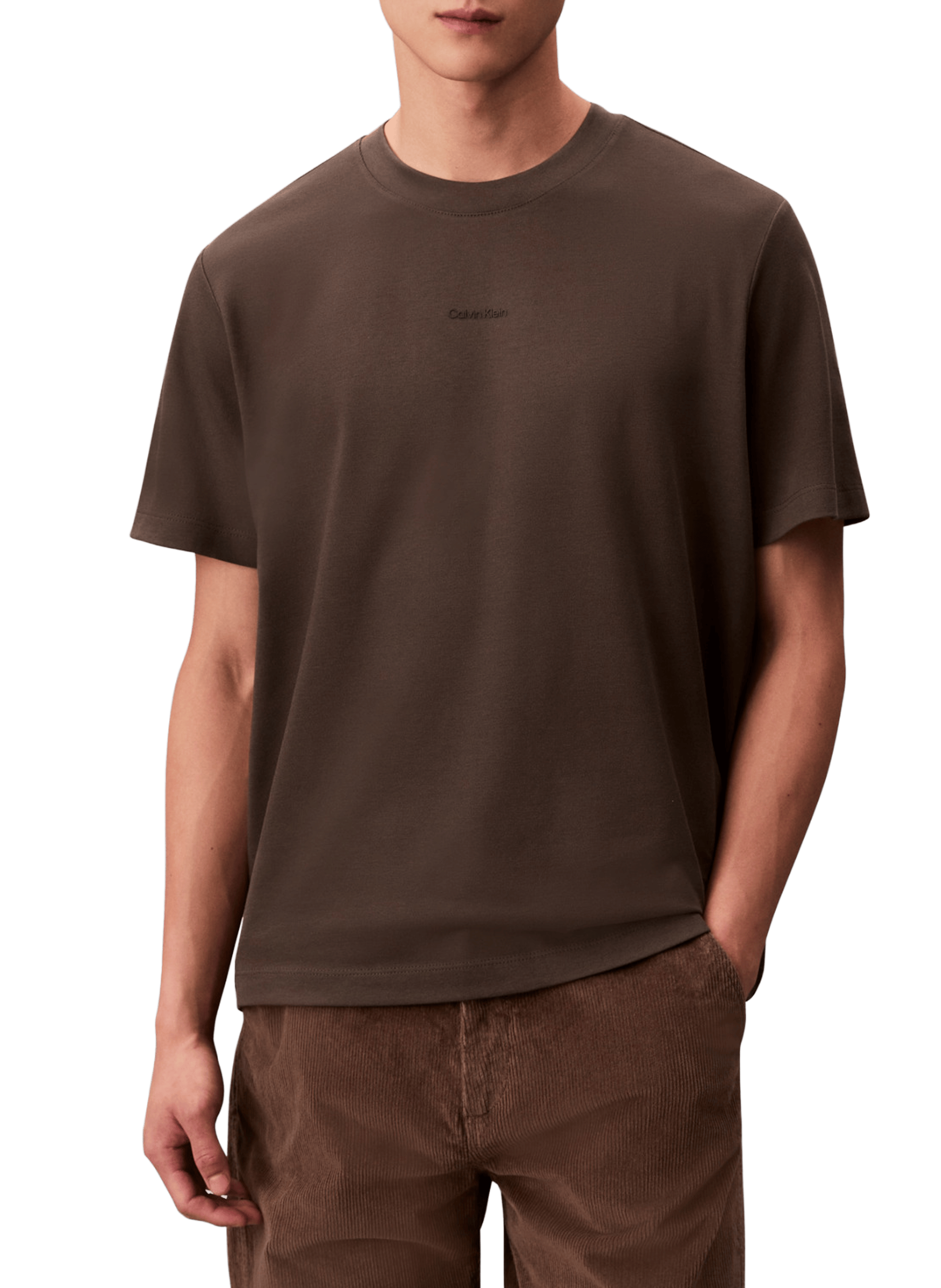 CALVIN KLEIN Classic Cotton T-Shirt Khaki