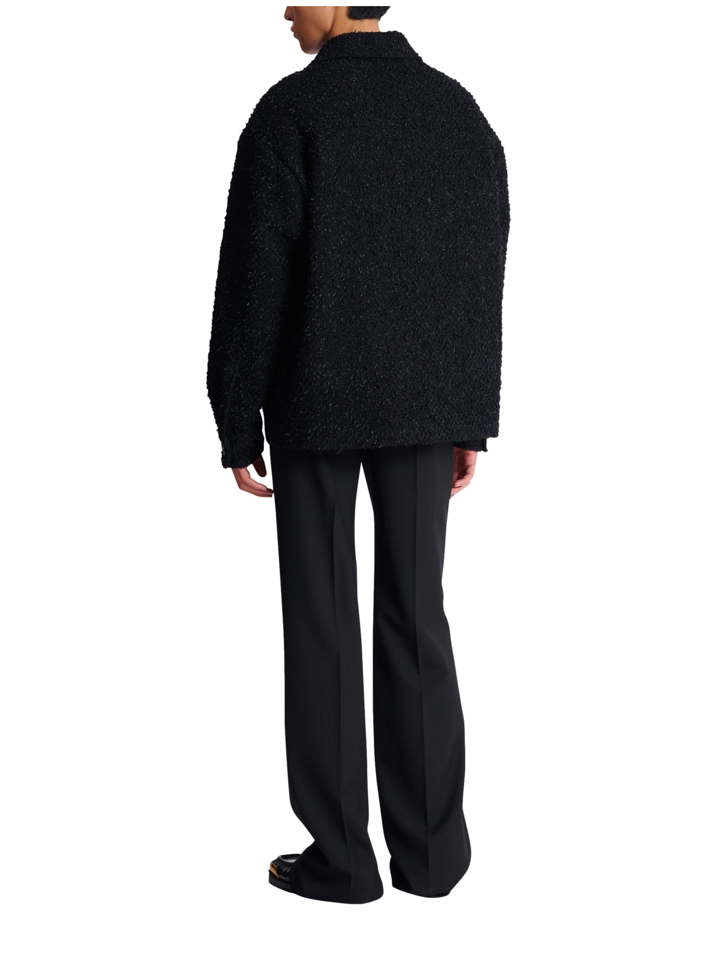 Surchemise en tweed monogramme BALMAIN Noir