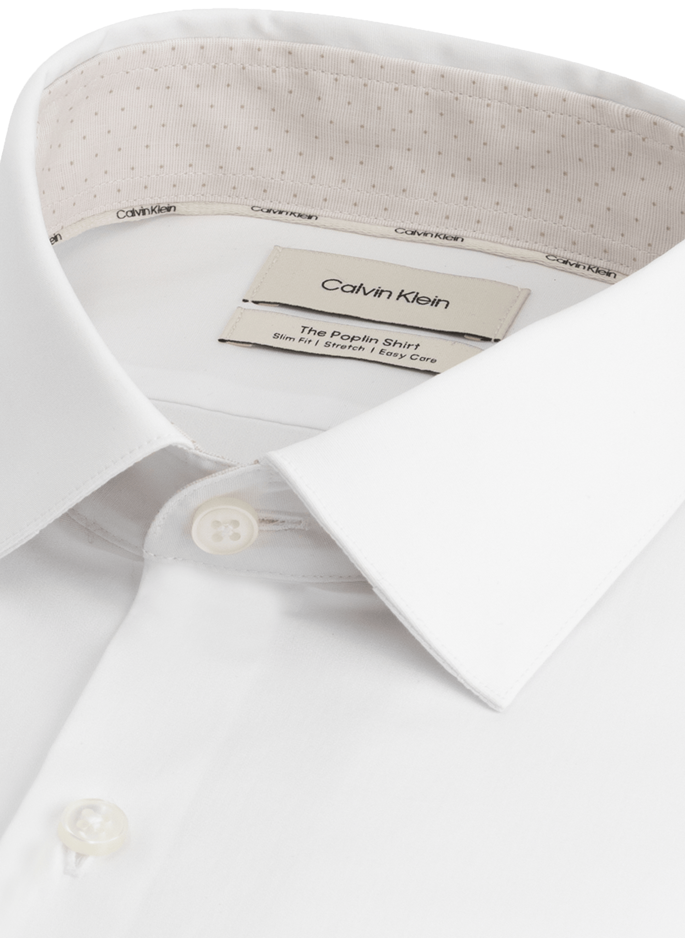 Chemise slim en coton CALVIN KLEIN Blanc
