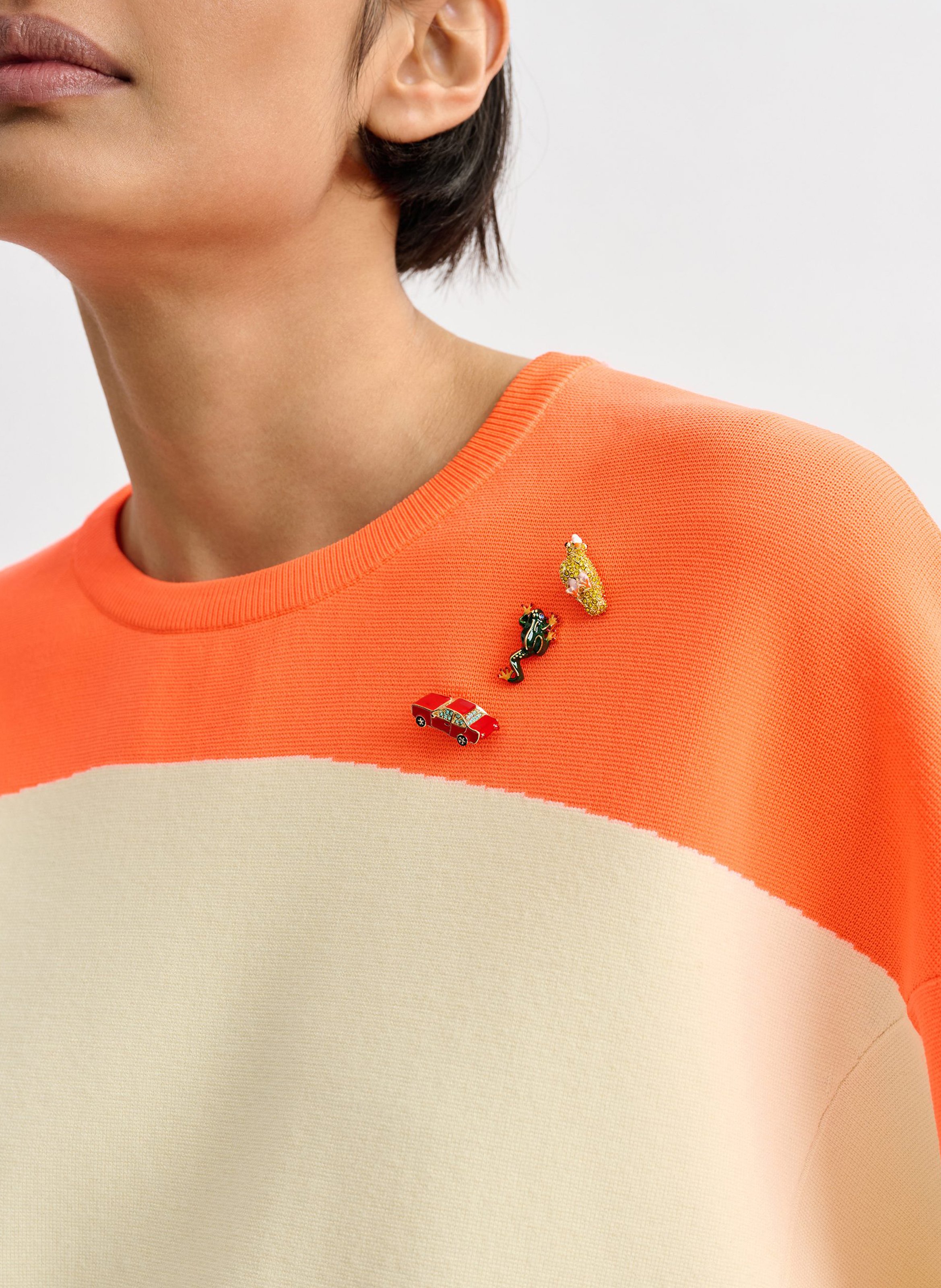 Pull col rond Joto ESSENTIEL ANTWERP Orange