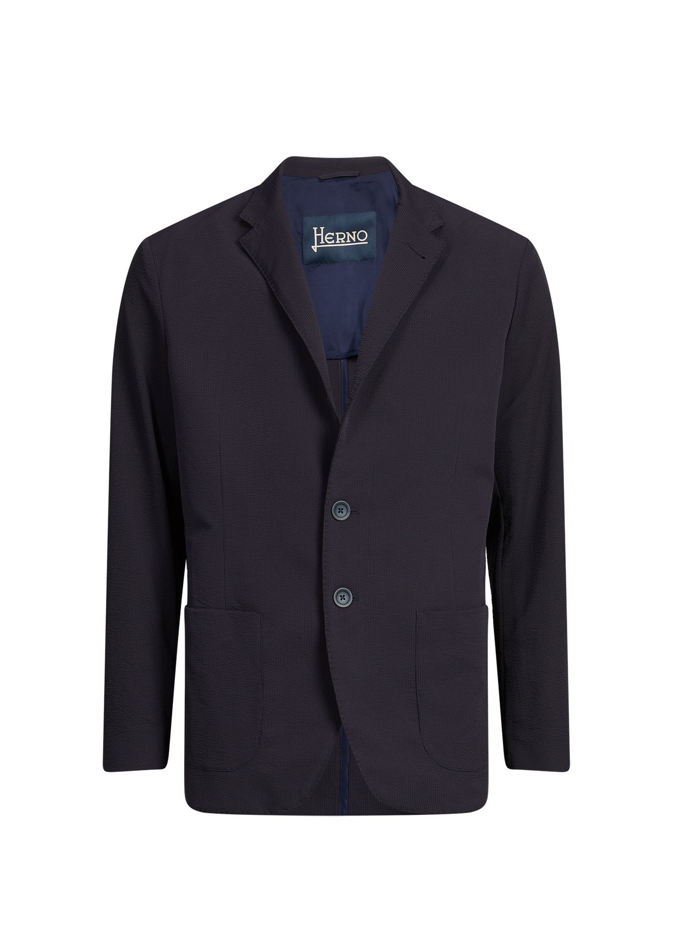 Tailored blazer with woven design HERNO Blue