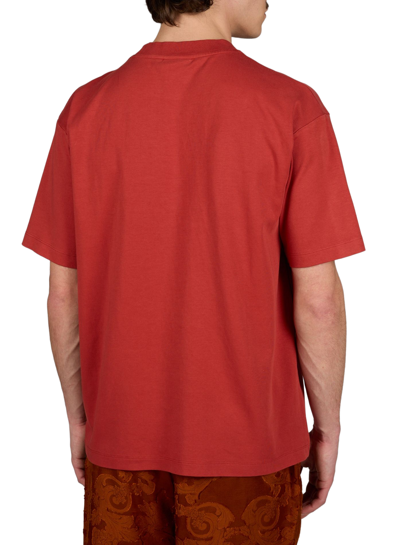 Classic straight fit T-shirt in cotton DROLE DE MONSIEUR Red