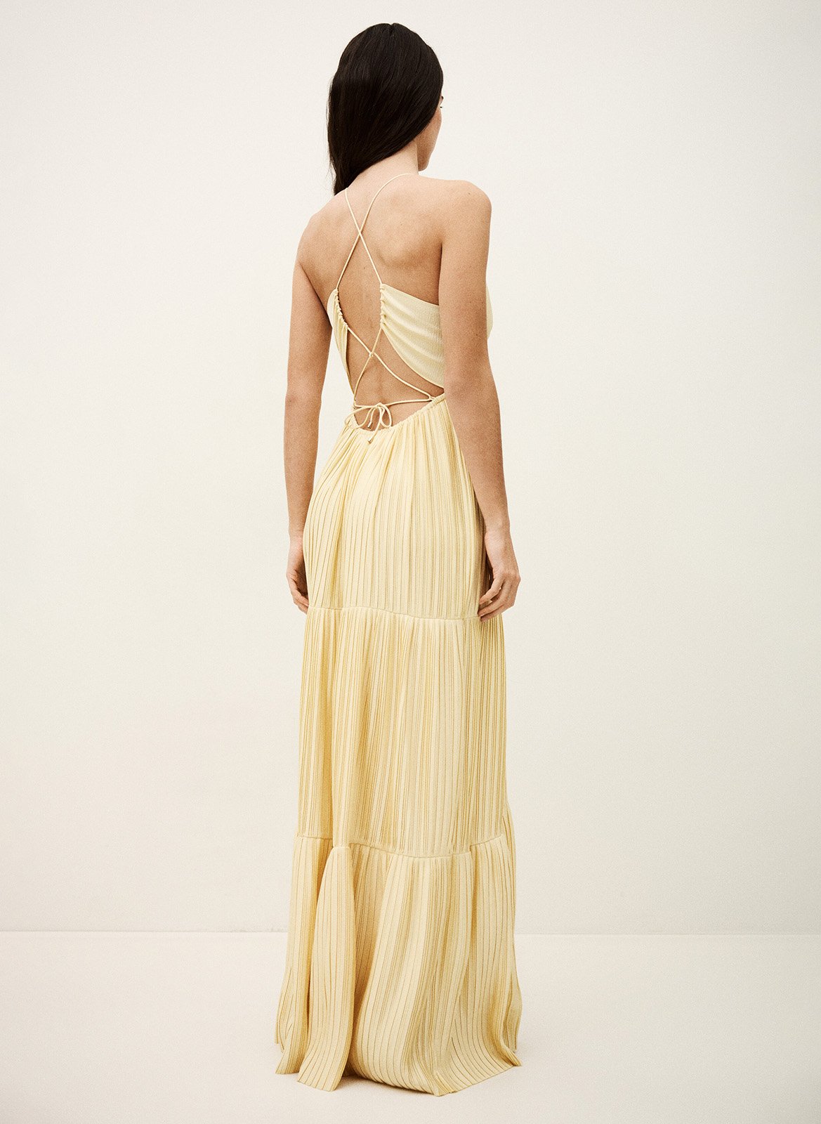 Robe longue plissée wasta BA&SH Beige