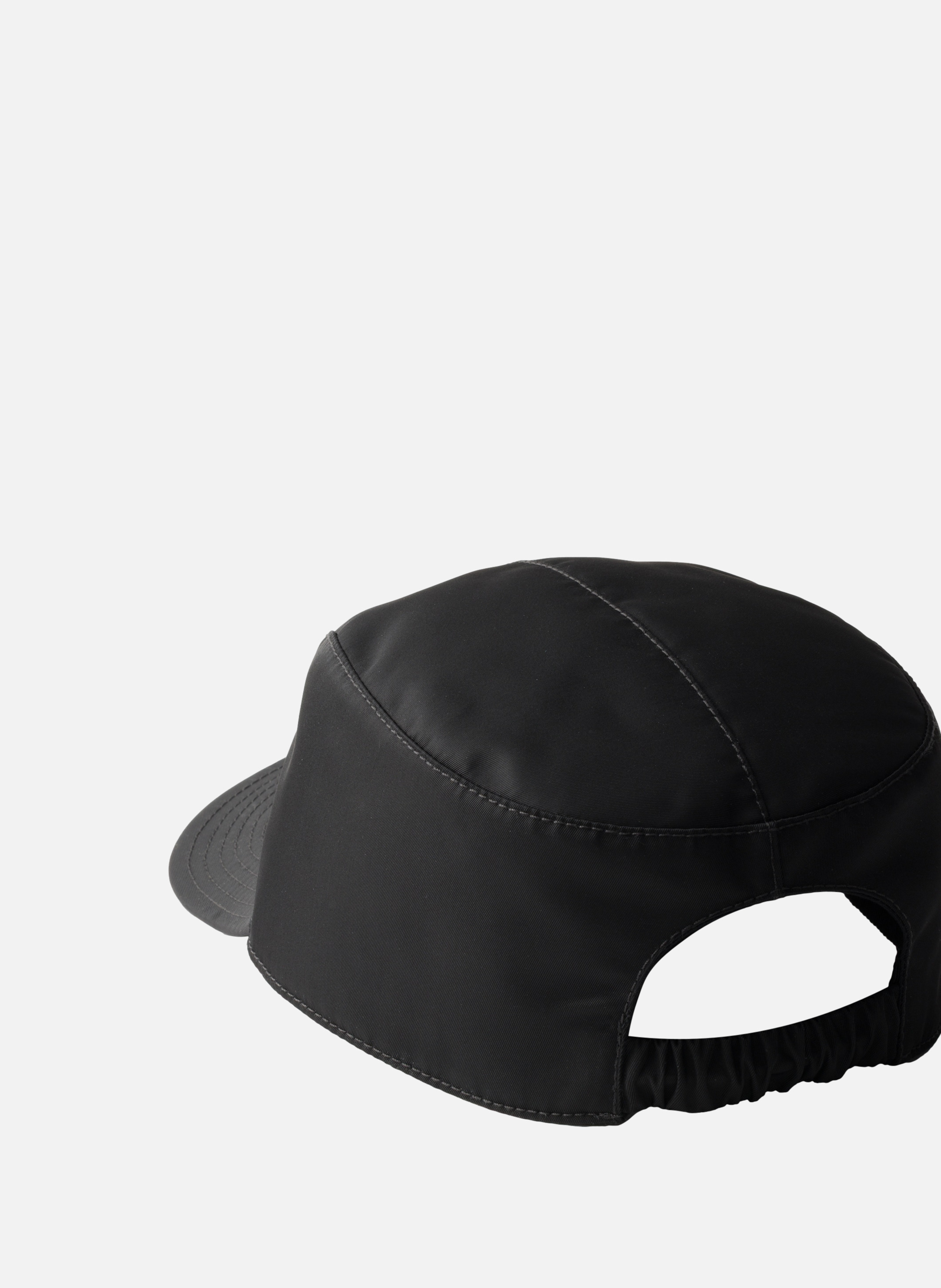 Casquette de baseball en re-nylon PRADA Noir