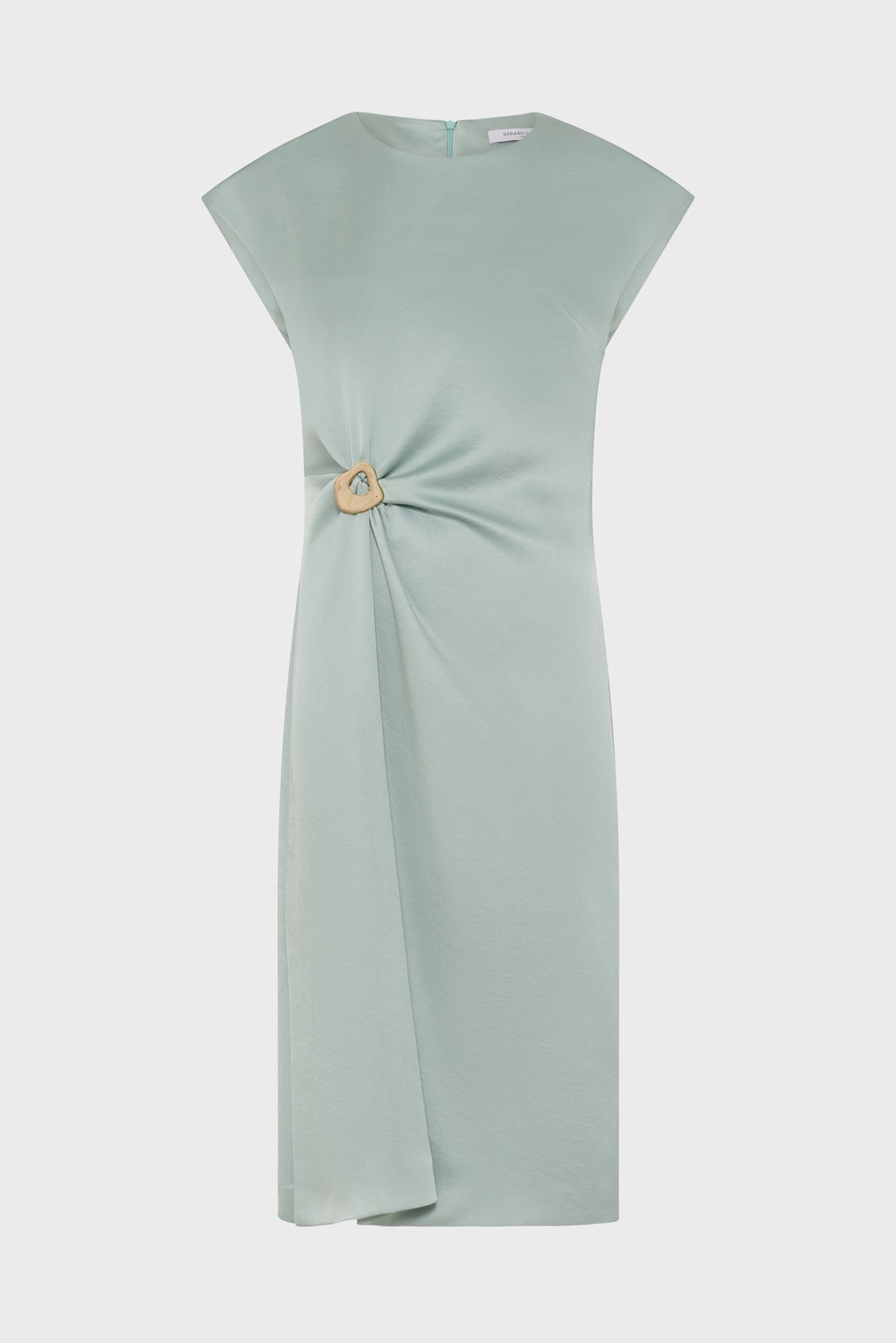 Robe satinée drapée - rialya GERARD DAREL Vert