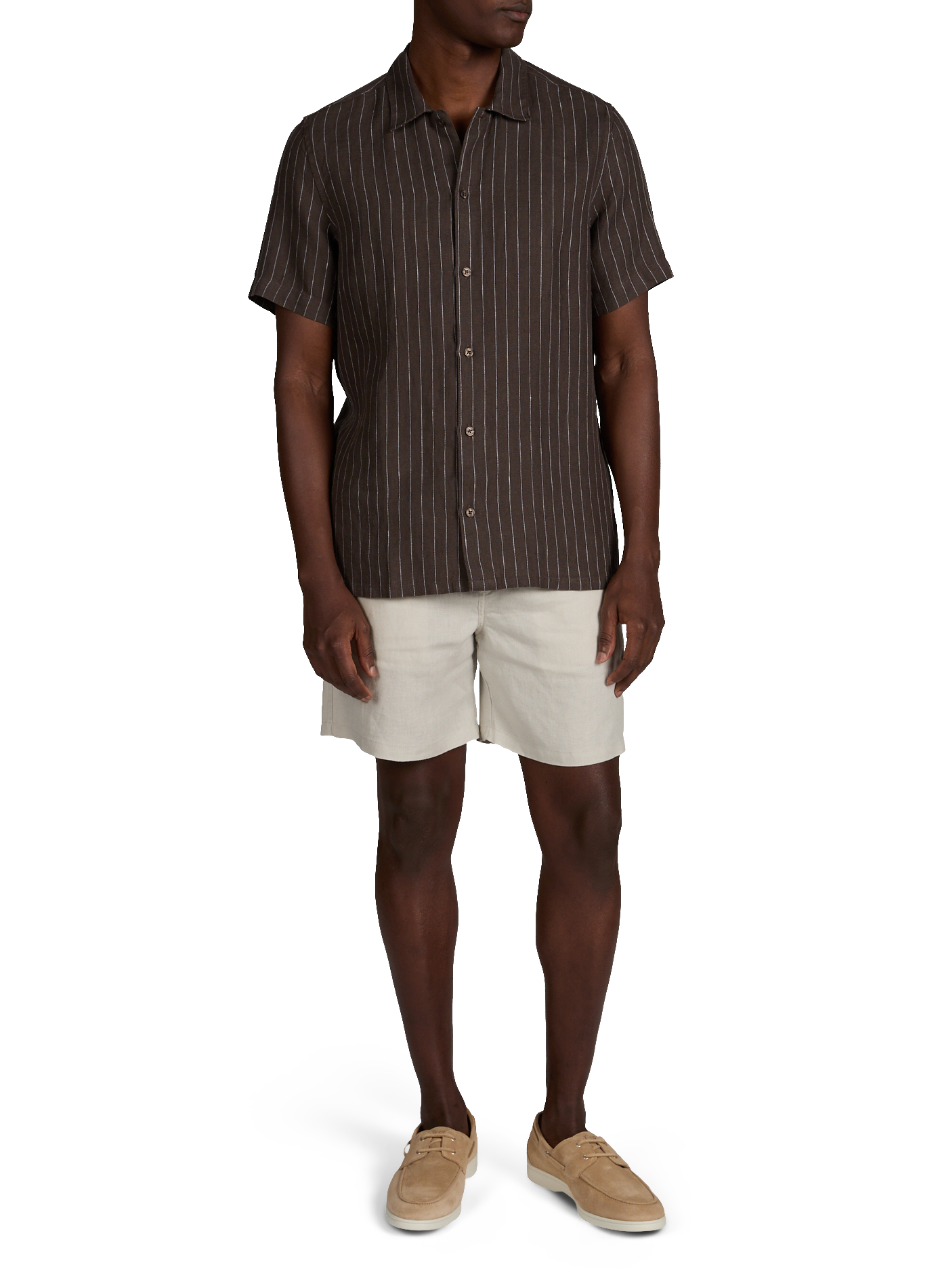 Chemise col classique en lin SAMSOE SAMSOE Noir