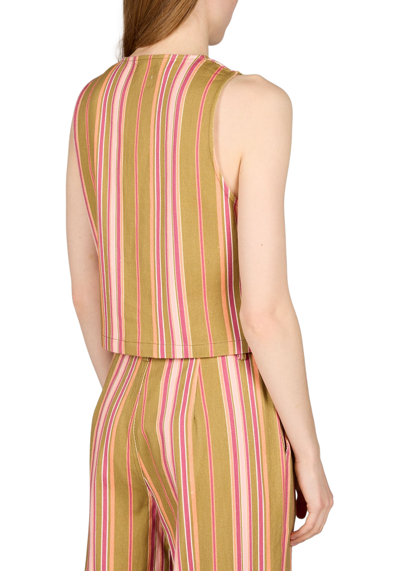 Sleeveless Striped Cotton Cloud Vest GARANCE Multicolour