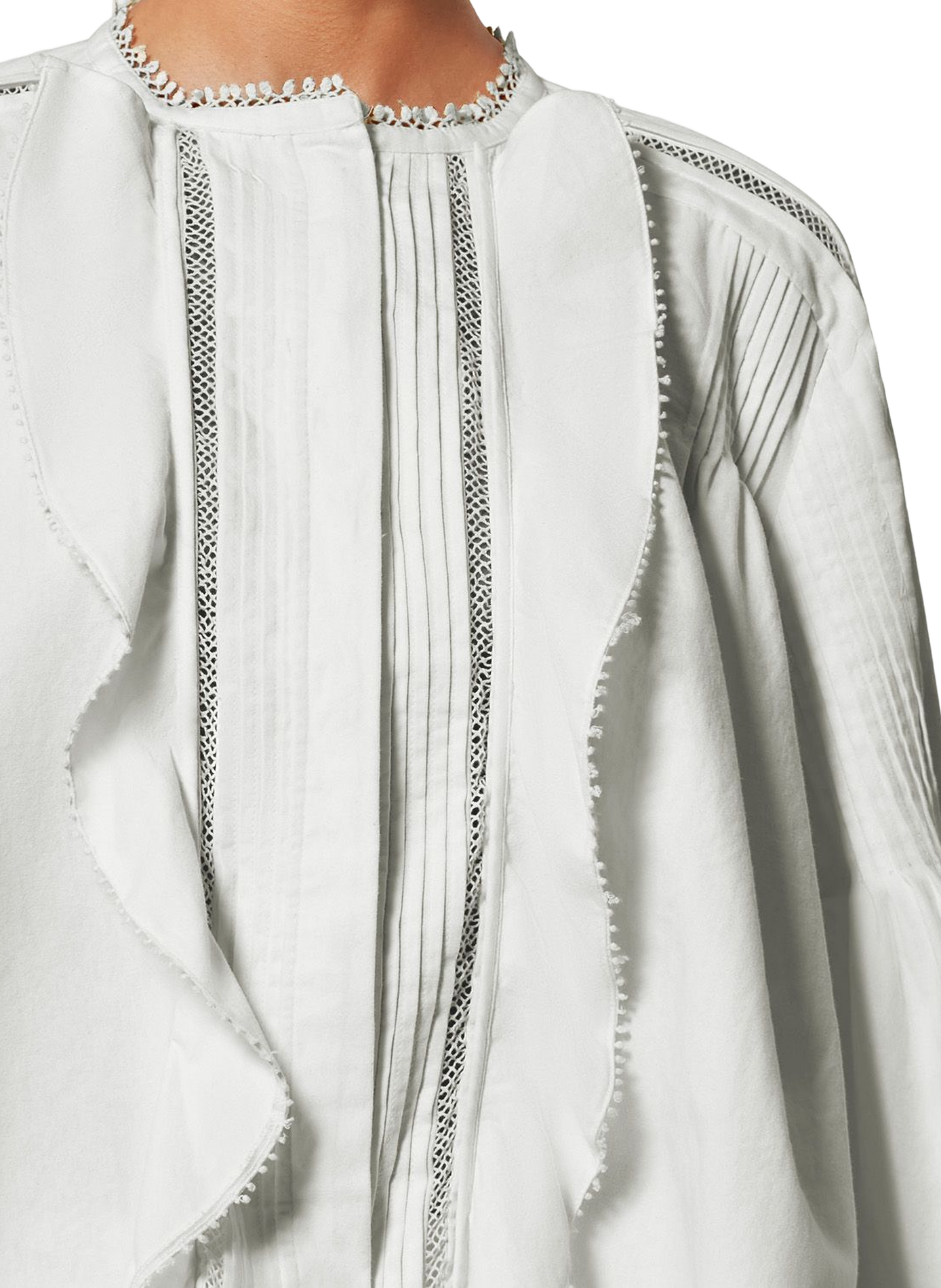 Cubraly cotton shirt with ruffles ISABEL MARANT White
