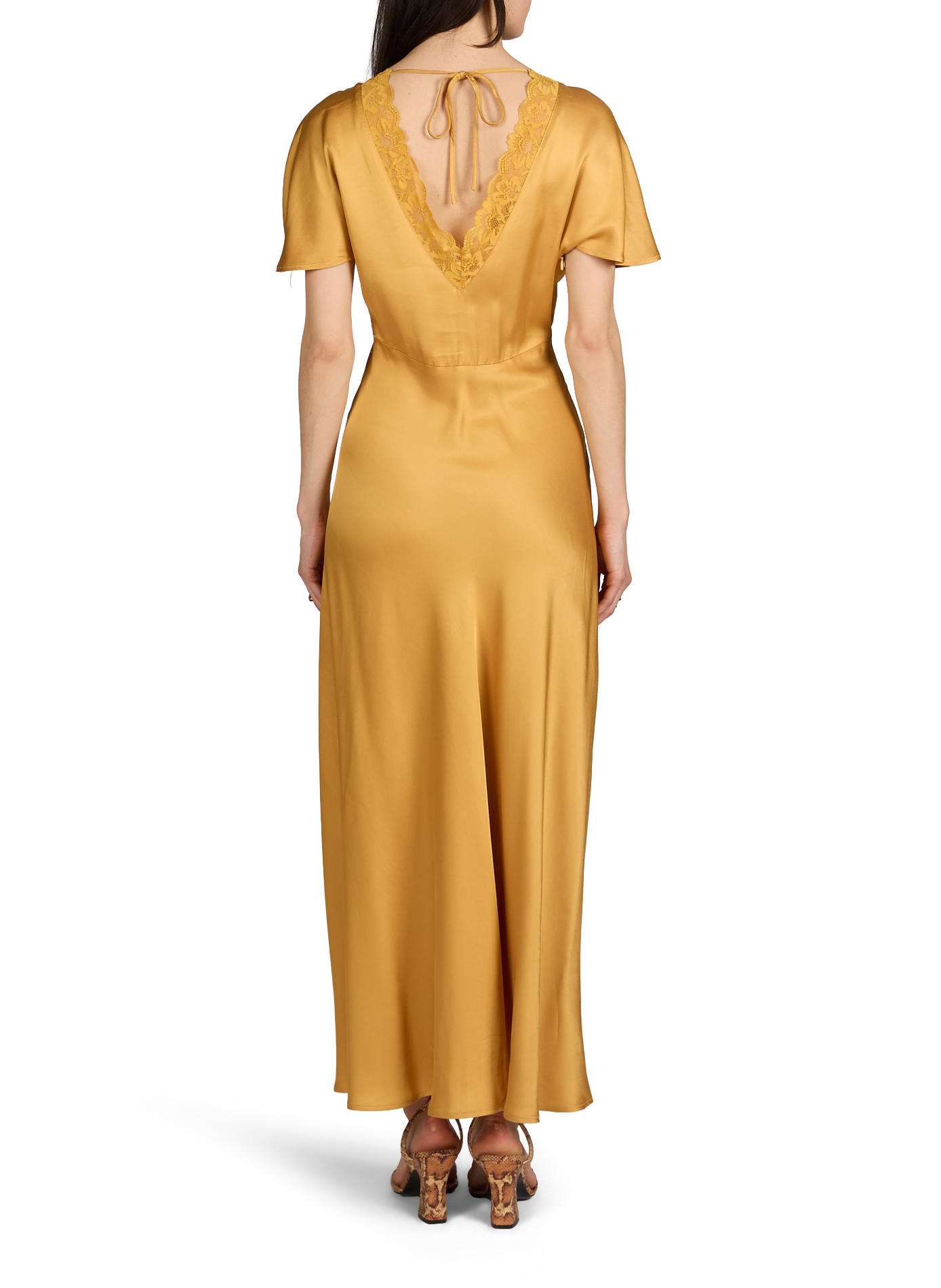 Robe longue Visomera fluide VILA Jaune