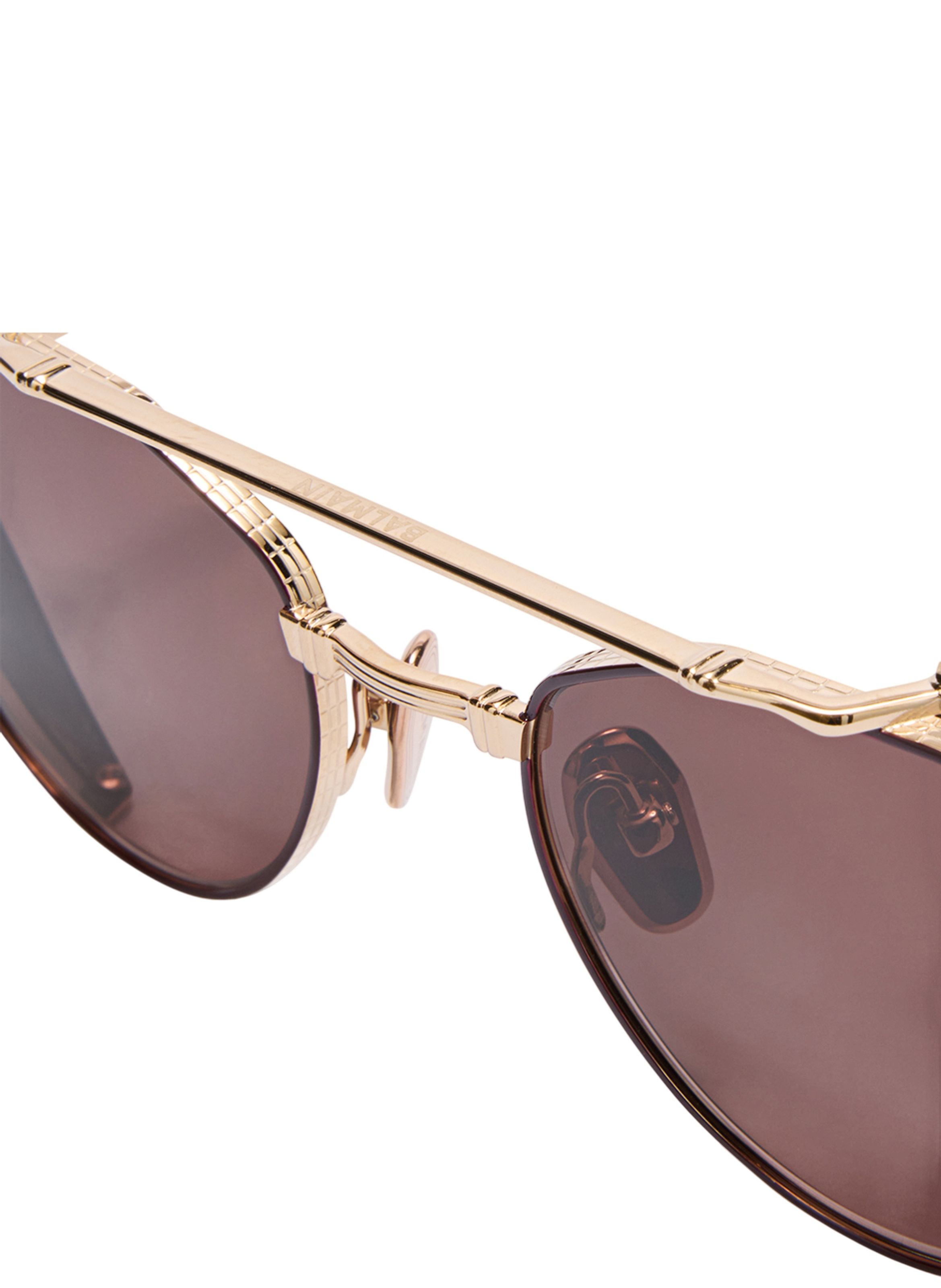 Lunettes de soleil brigade-iv BALMAIN Doré