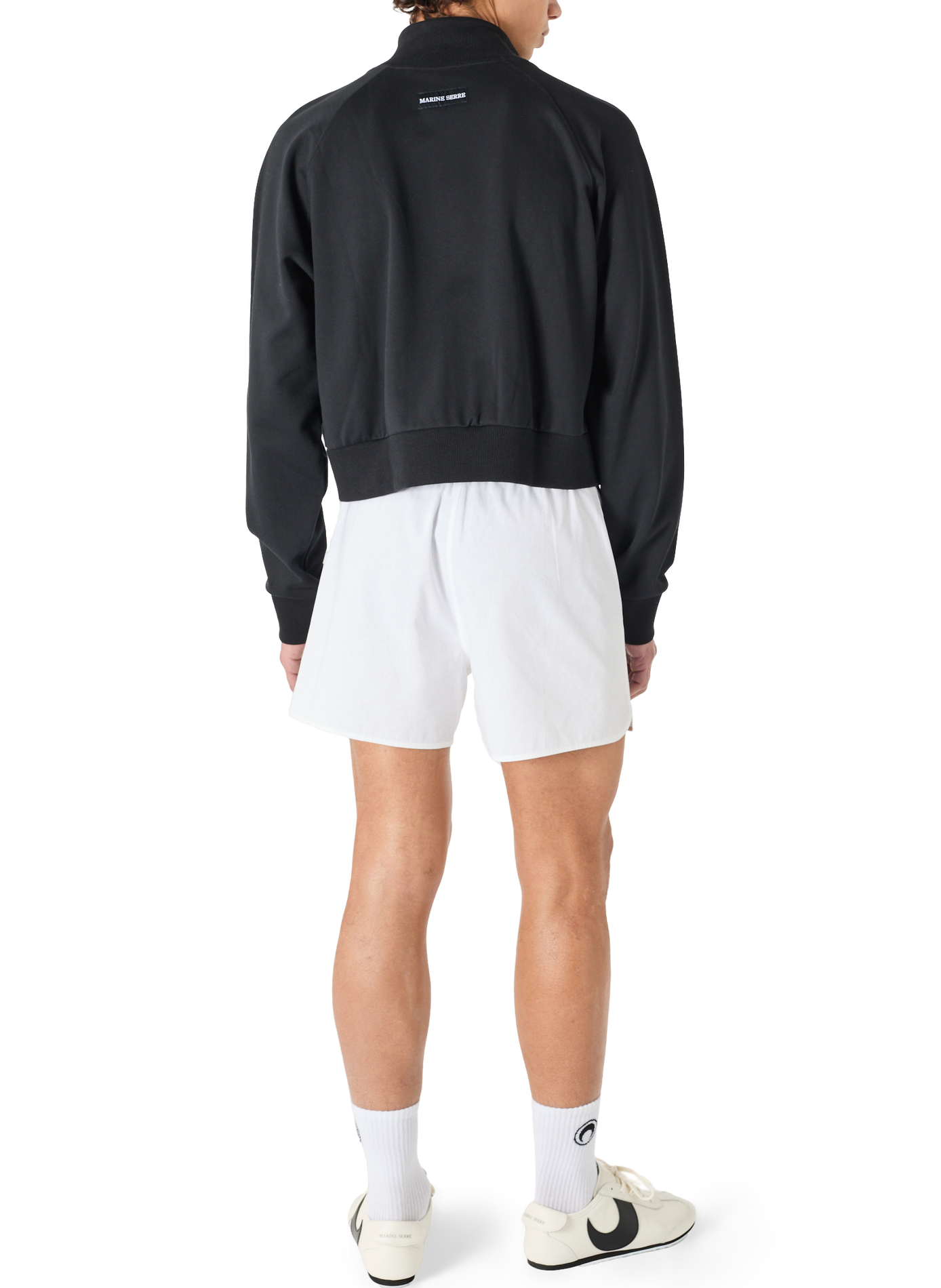 Sweatshirt zippé logo moon en coton biologique unisexe | Noir MARINE SERRE Homme