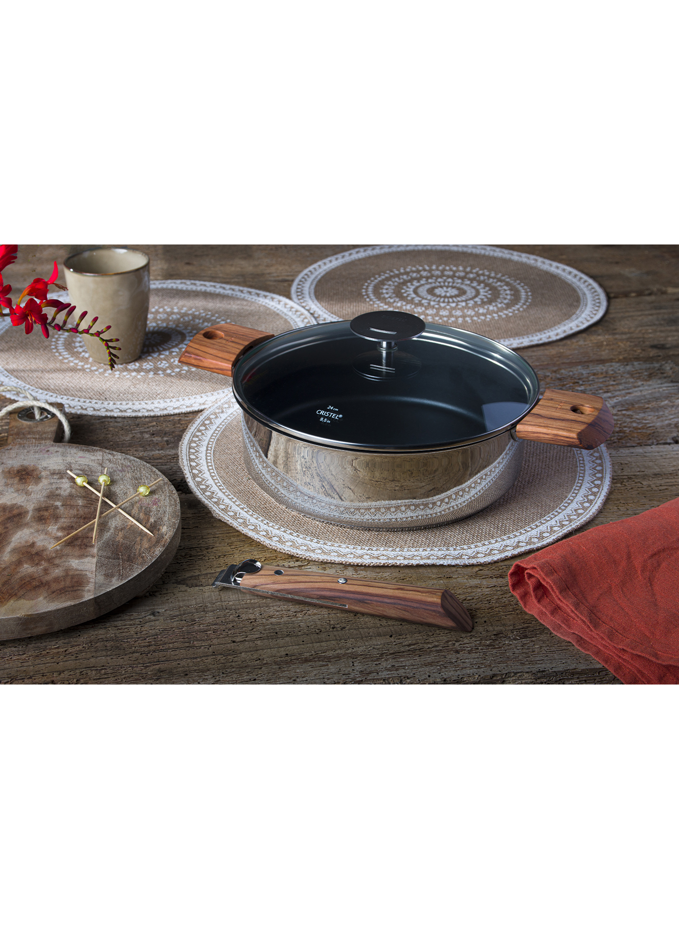 Sauteuse en inox Mutine CRISTEL Gris
