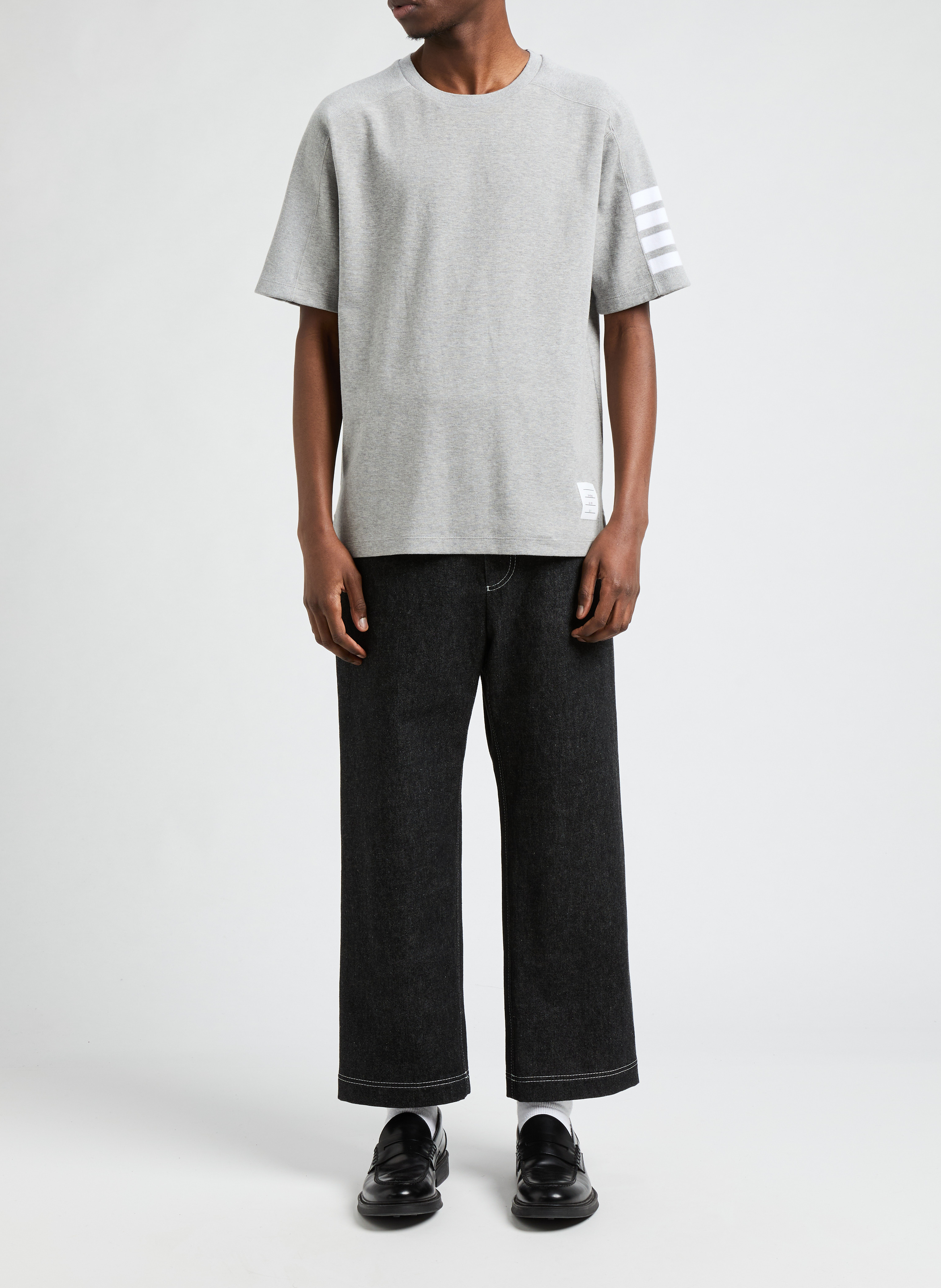 Maglietta con strisce THOM BROWNE Grigio