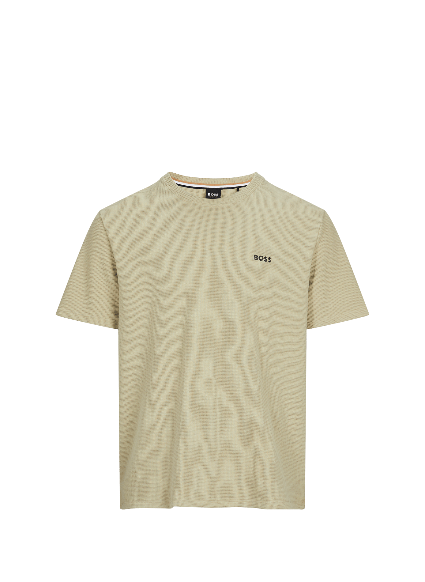 Round neck t-shirt in blended piqué cotton BOSS Green