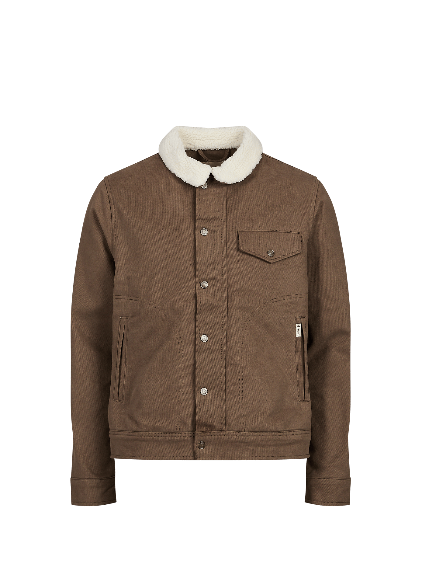 Blouson droit en coton mélangé FAGUO Marron