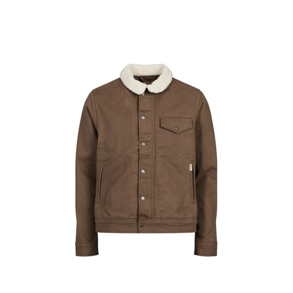 Blouson droit en coton mélangé Blouson droit en coton mélangé