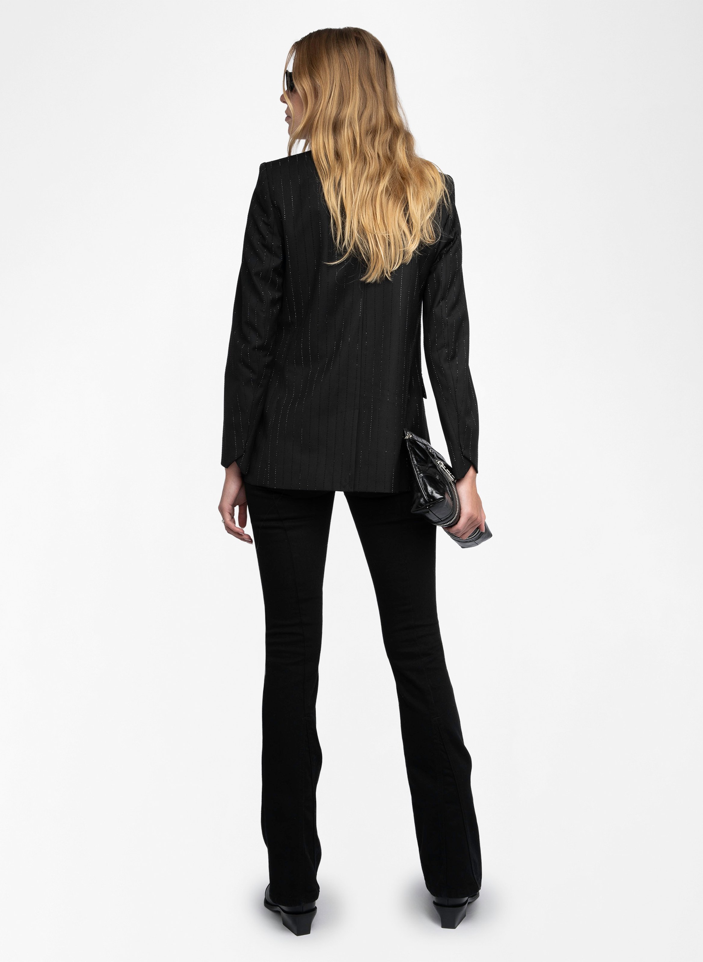 Blazer droit à strass valse ZADIG&VOLTAIRE Noir