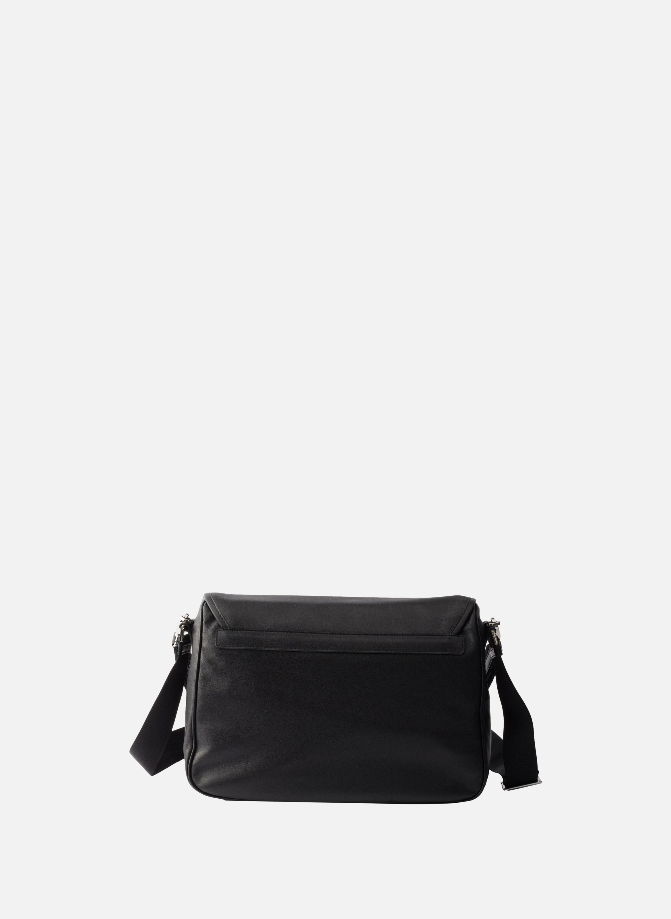 Sac porté épaule en cuir PRADA Noir