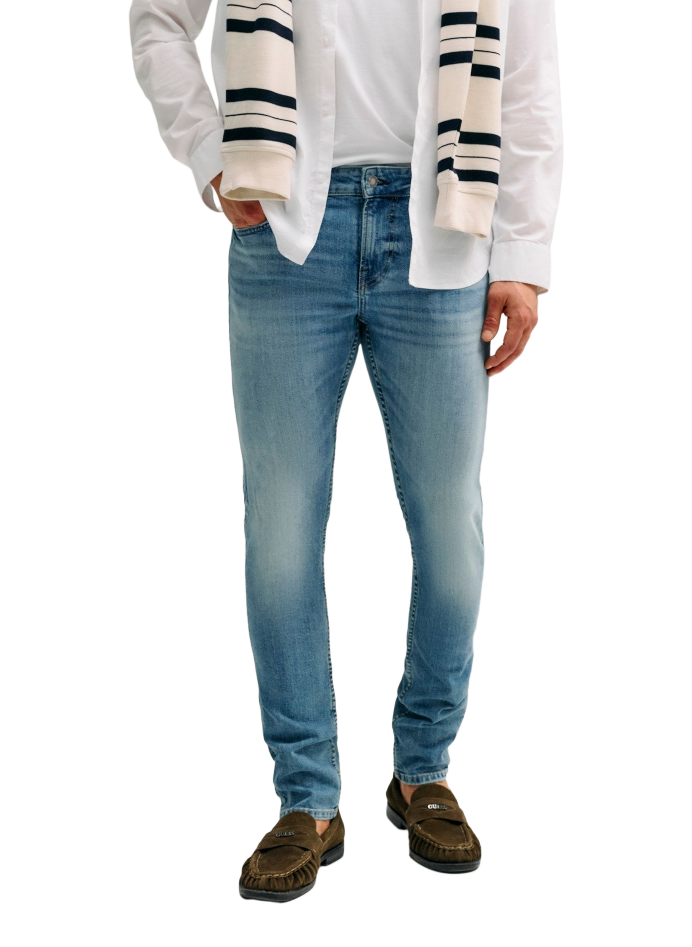 Skinny-Jeans Miami aus Baumwollmischung GUESS Blau