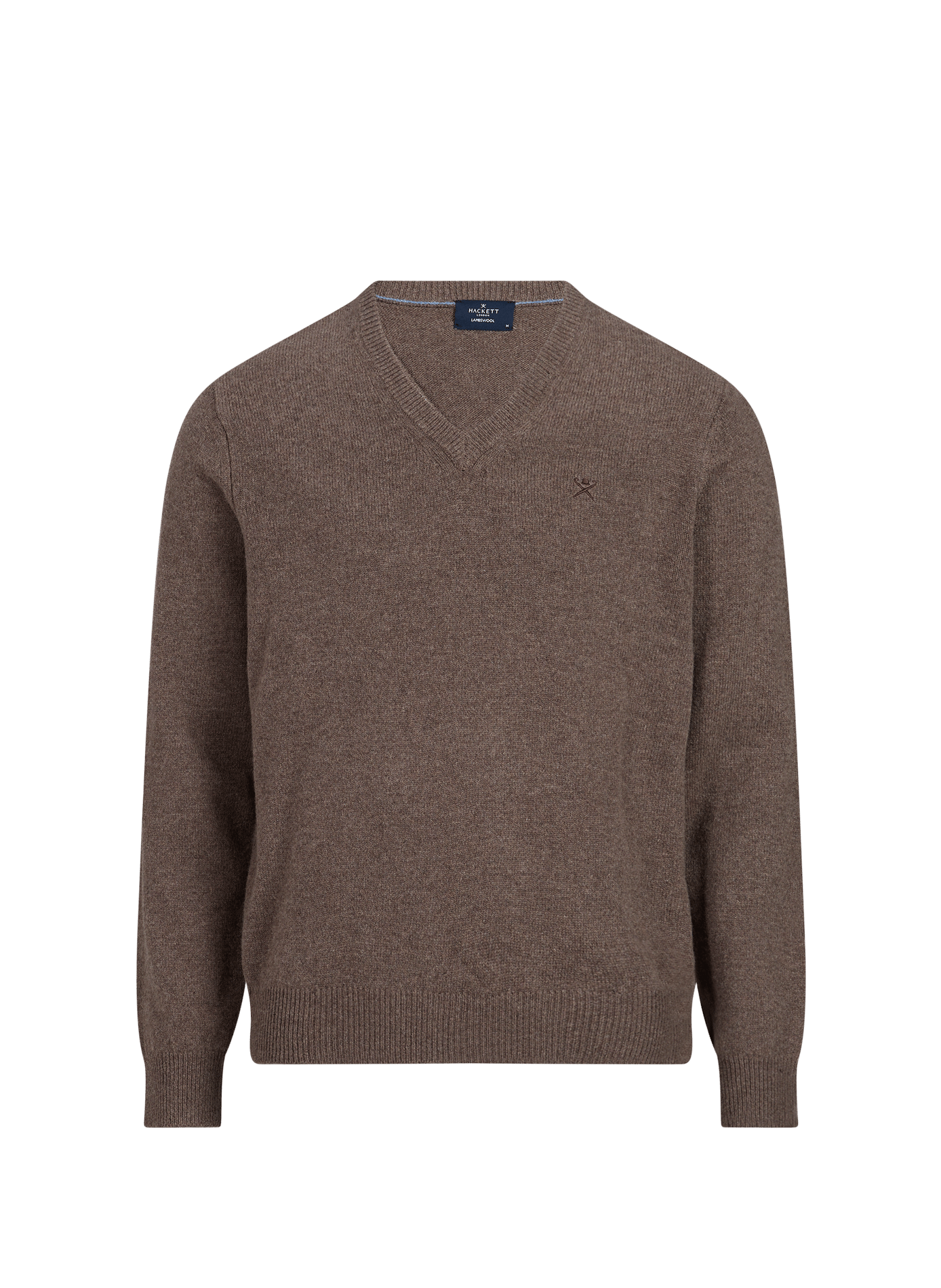 Straight V-neck wool jumper HACKETT Beige