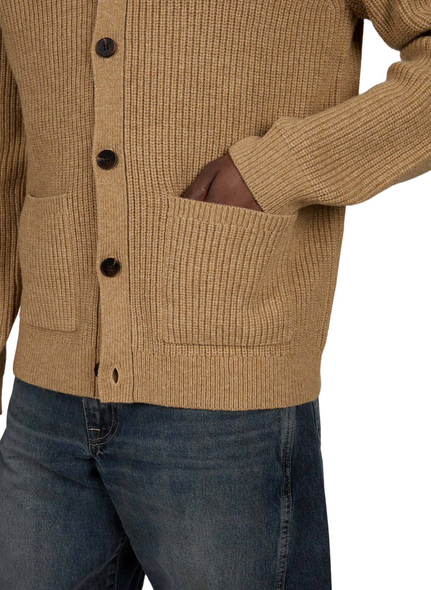 Straight wool blend vest SAMSOE SAMSOE Brown