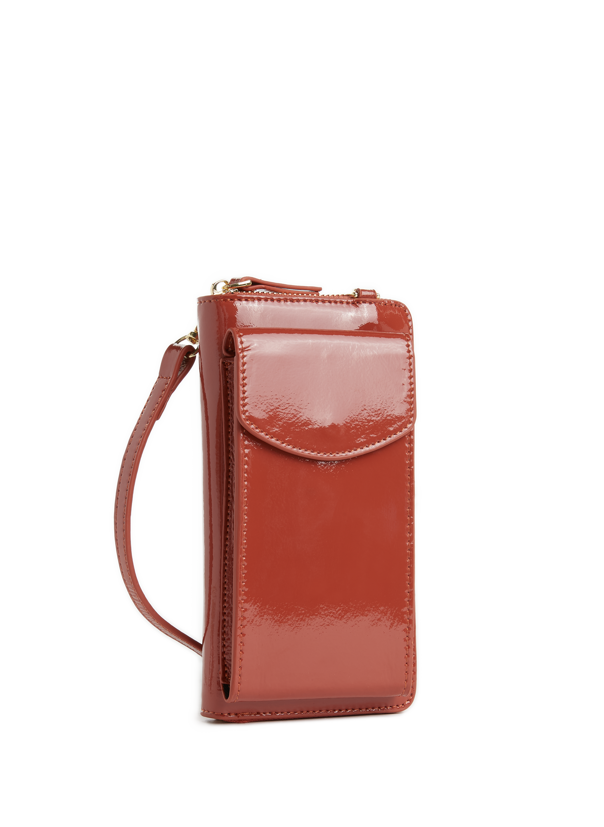 Patent leather wallet SAISON 1865 Orange