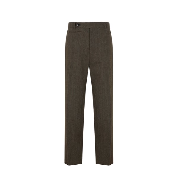 Pantalon en sergé de laine mélangée