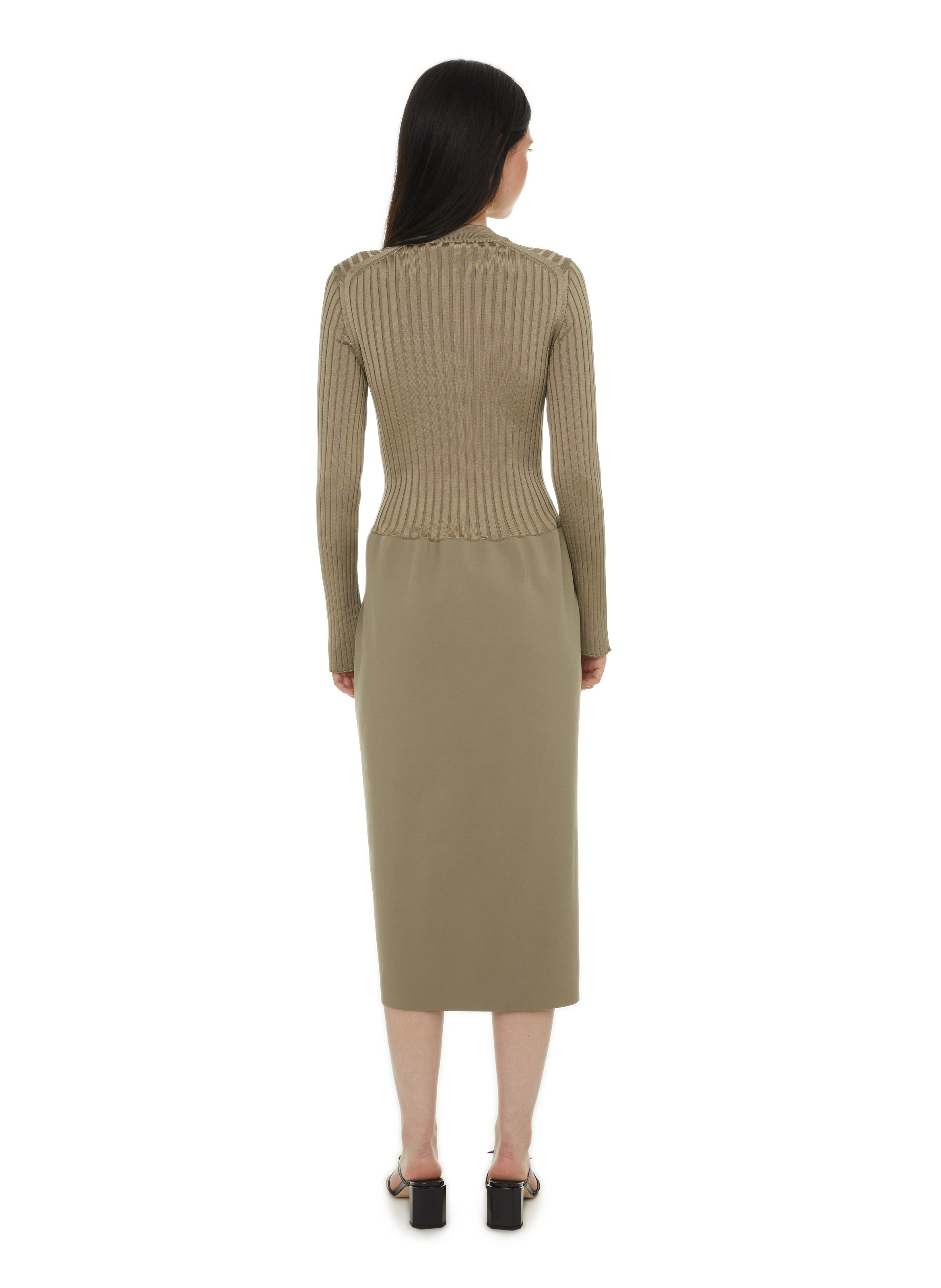 Robe longue bi-matière JIL SANDER Noir