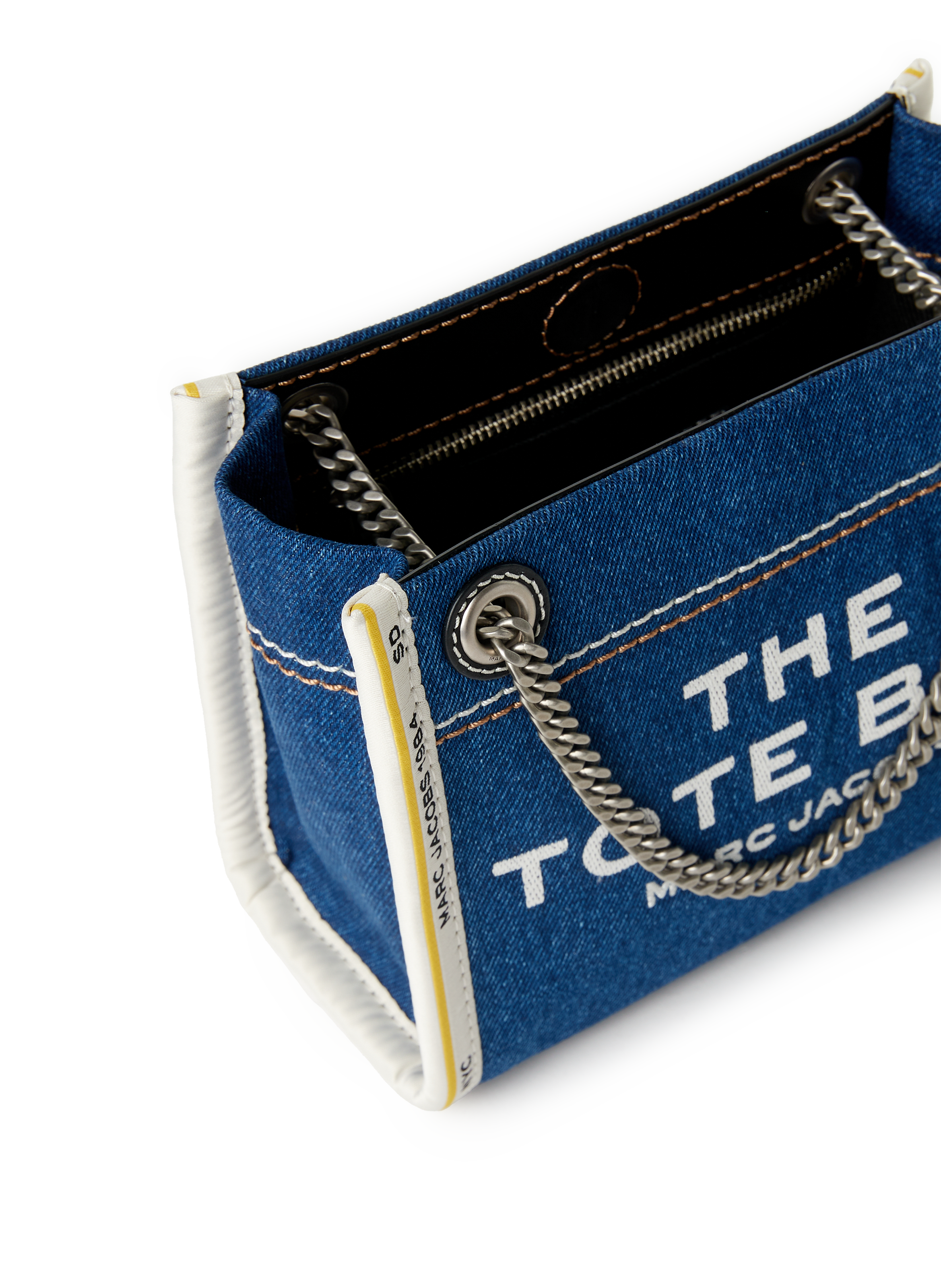 Sac cabas The Denim Chain Micro Tote Bag MARC JACOBS Bleu