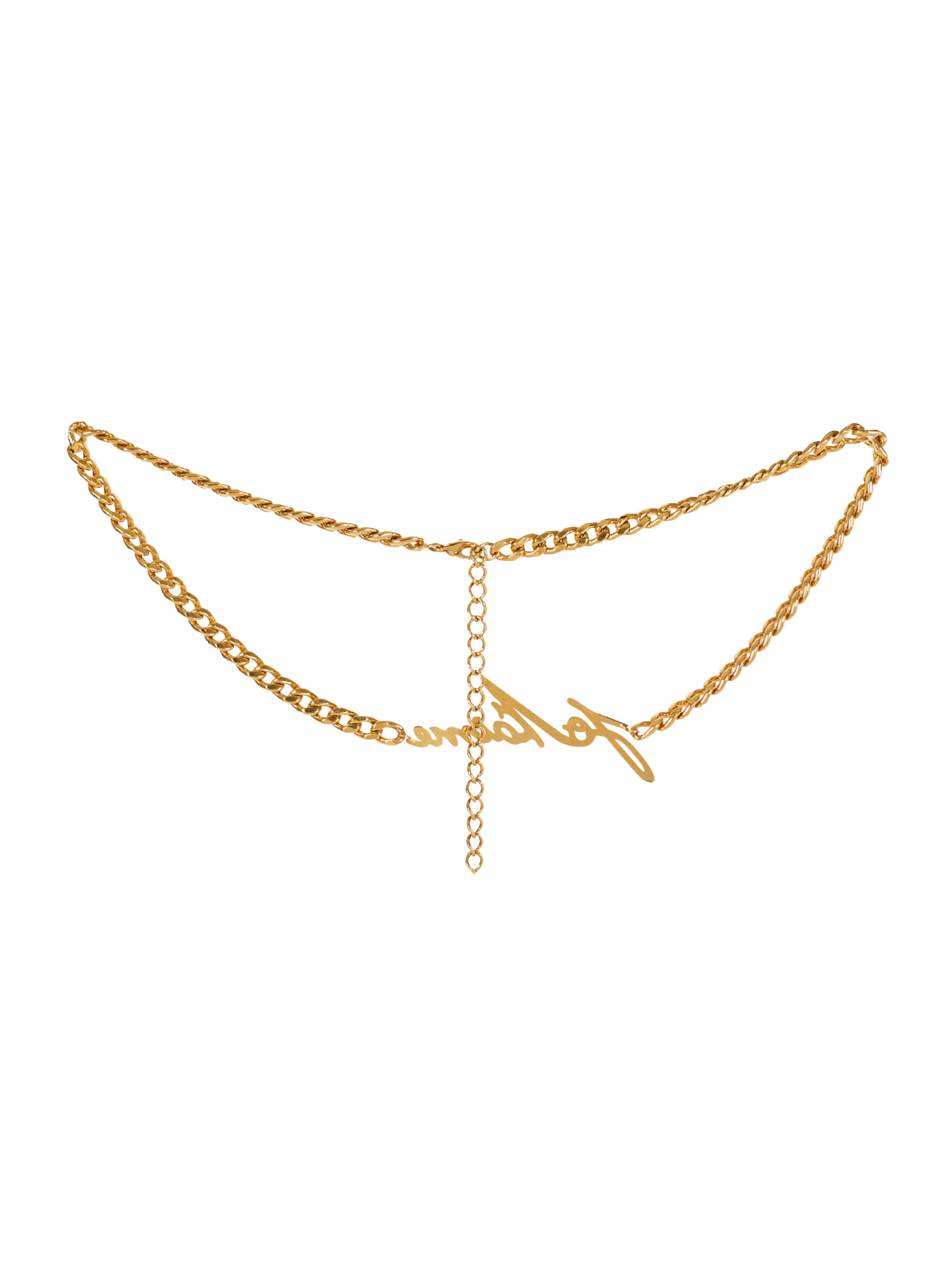 Ceinture chaîne « je t'aime » en laiton BALMAIN Doré