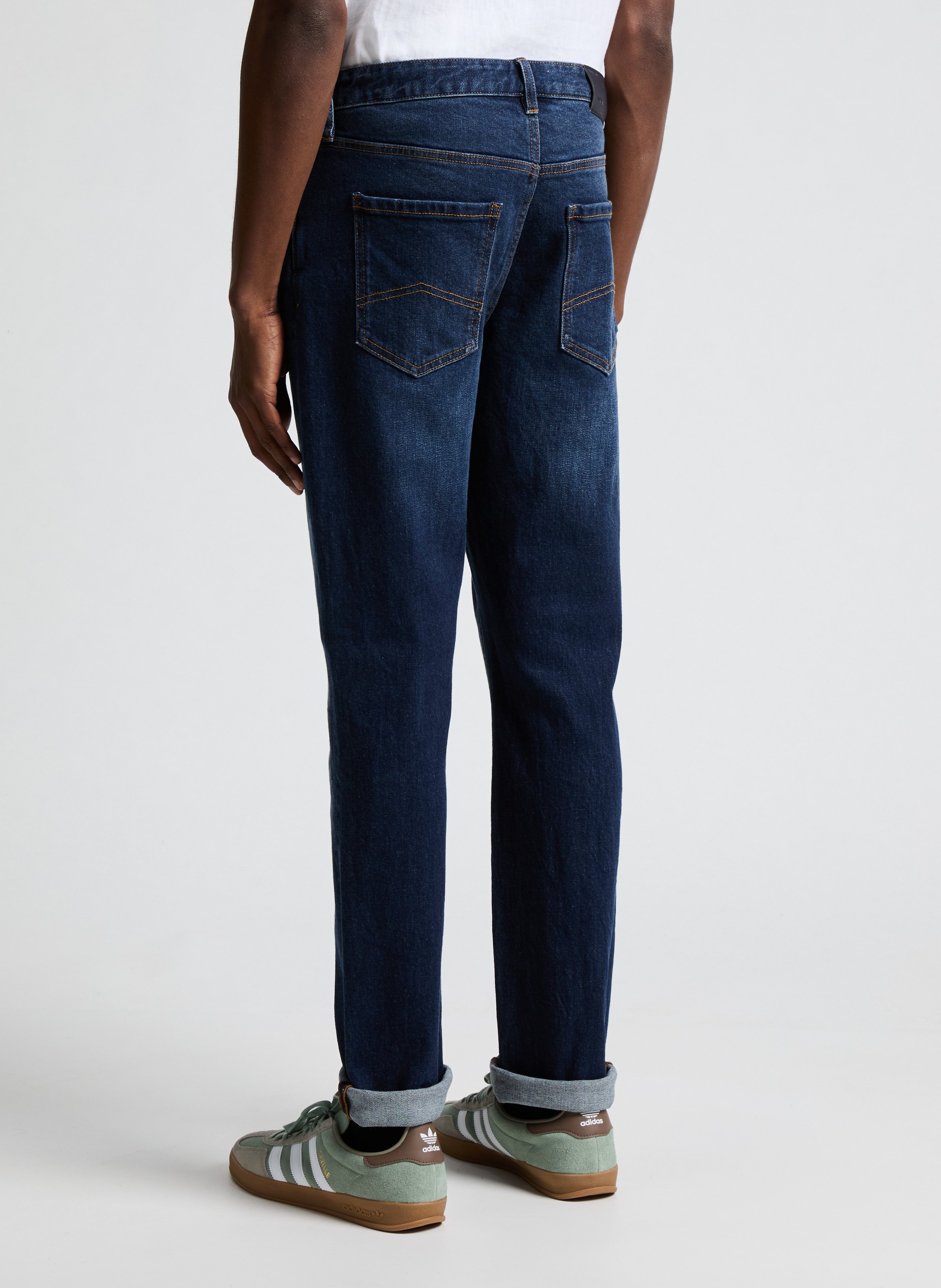 Slim fit washed denim jeans in cotton ARMANI EXCHANGE Blue