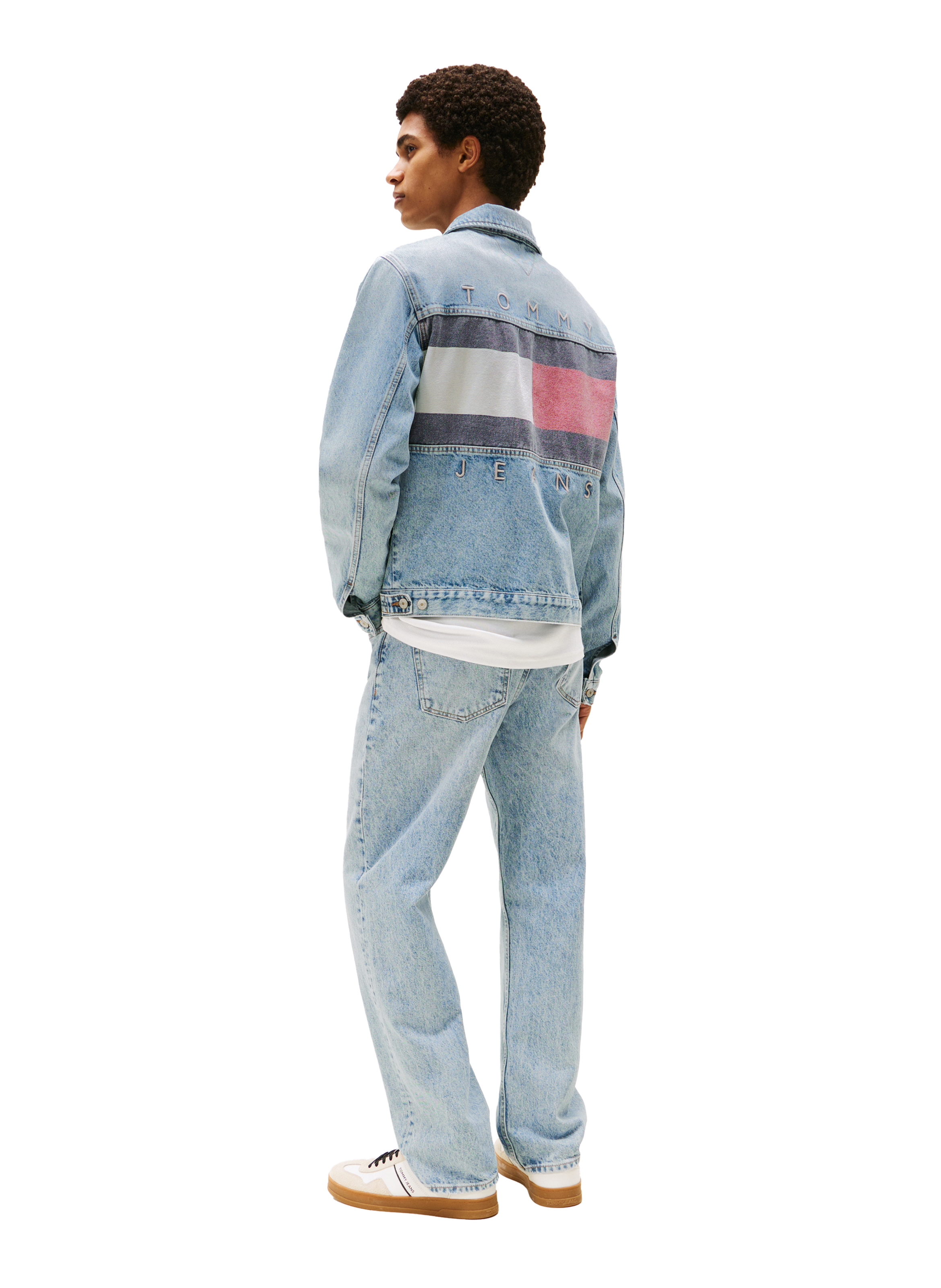 Ryan denim trucker jacket with logo on the back TOMMY HILFIGER Blue