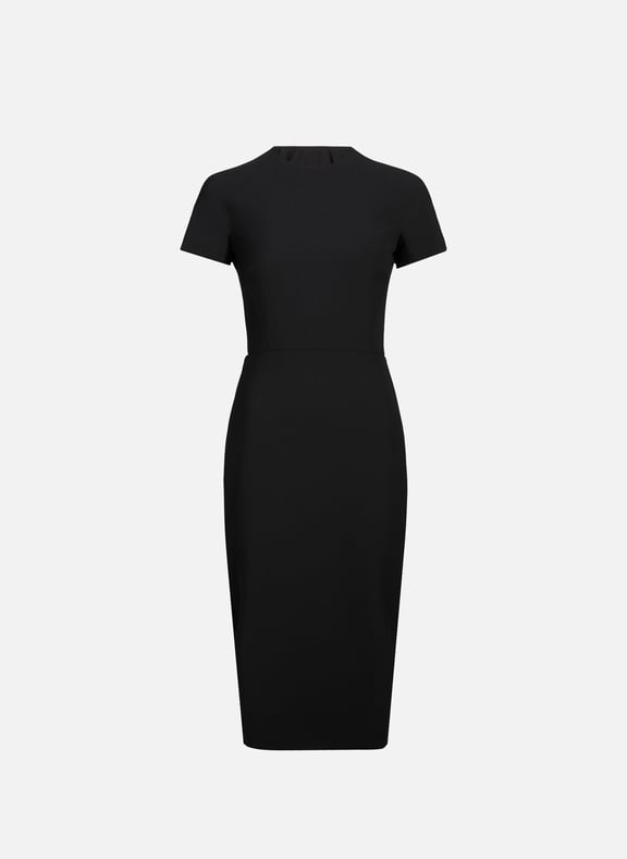 Robe midi cintrée Noir by VICTORIA BECKHAM VICTORIA BECKHAM Robe midi cintrée Noir