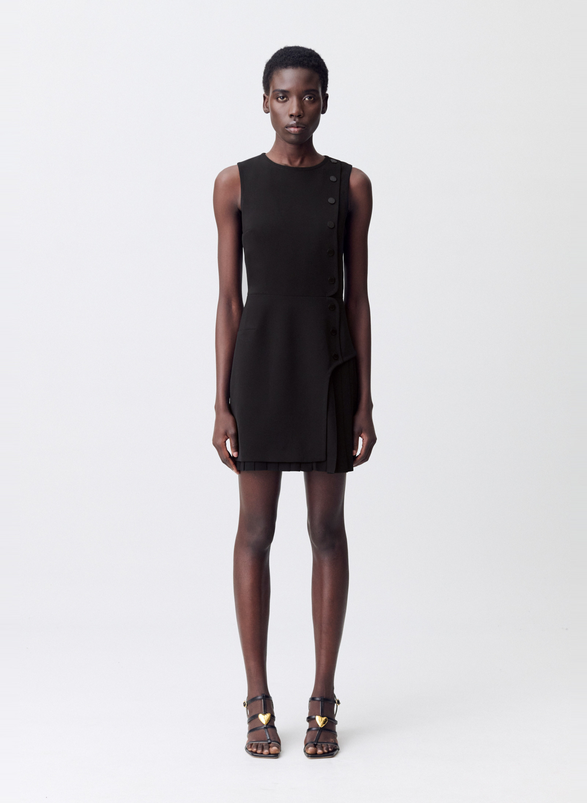 Robe courte col rond renata CLAUDIE PIERLOT Noir