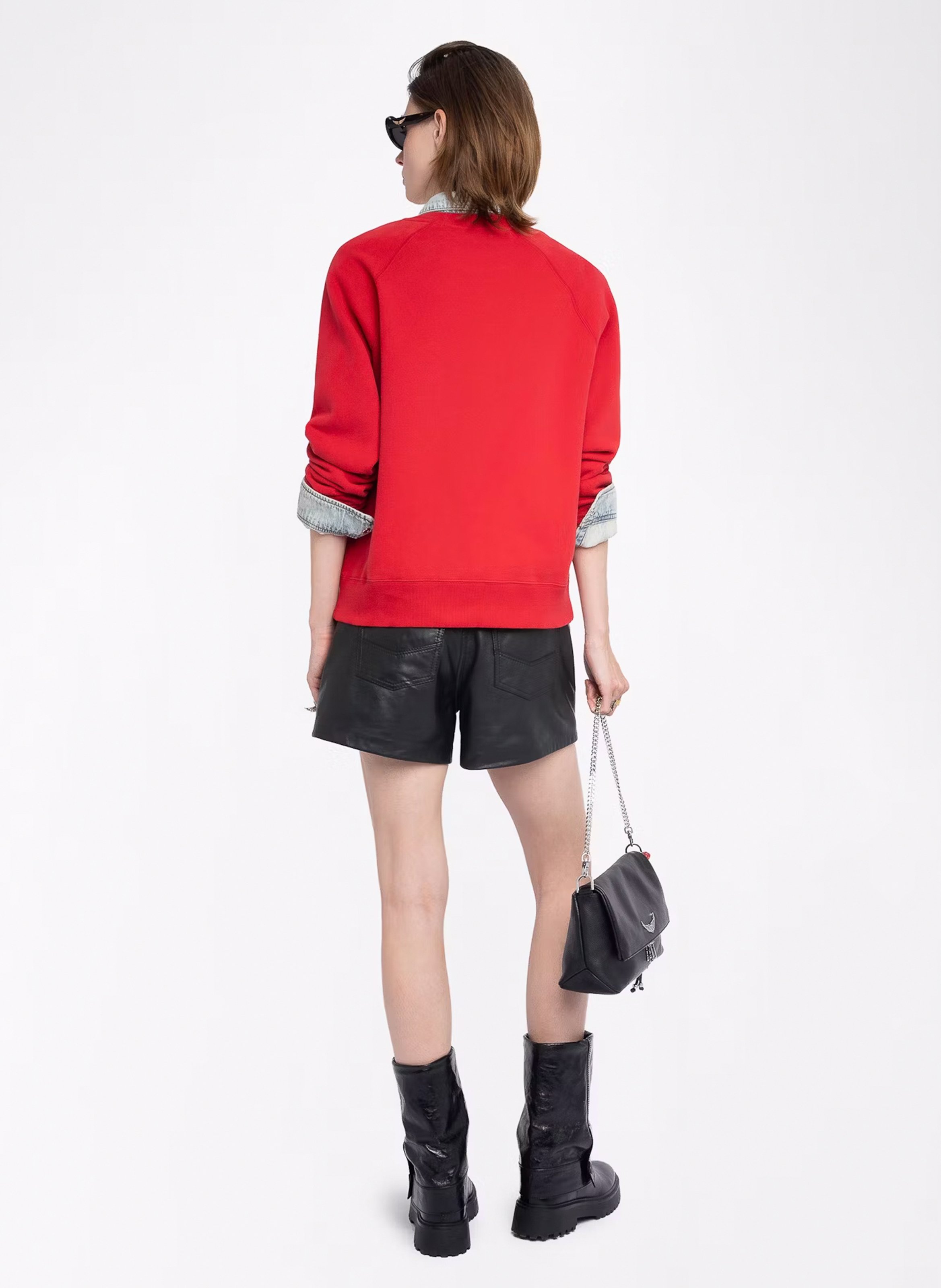 Sweat droit en coton mélangé upper ZADIG&VOLTAIRE Rouge