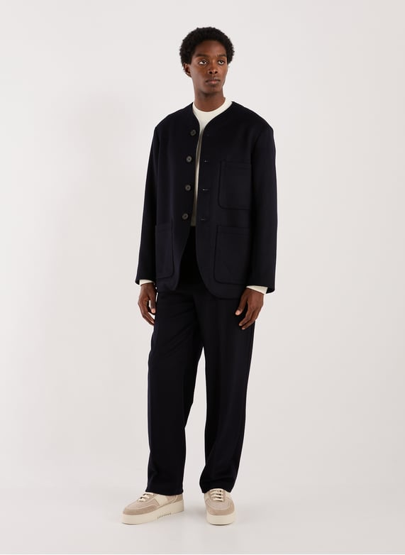 Straight blazer in blended wool and cashmere | Blue by EMPORIO ARMANI Straight blazer in blended wool and cashmere Blue