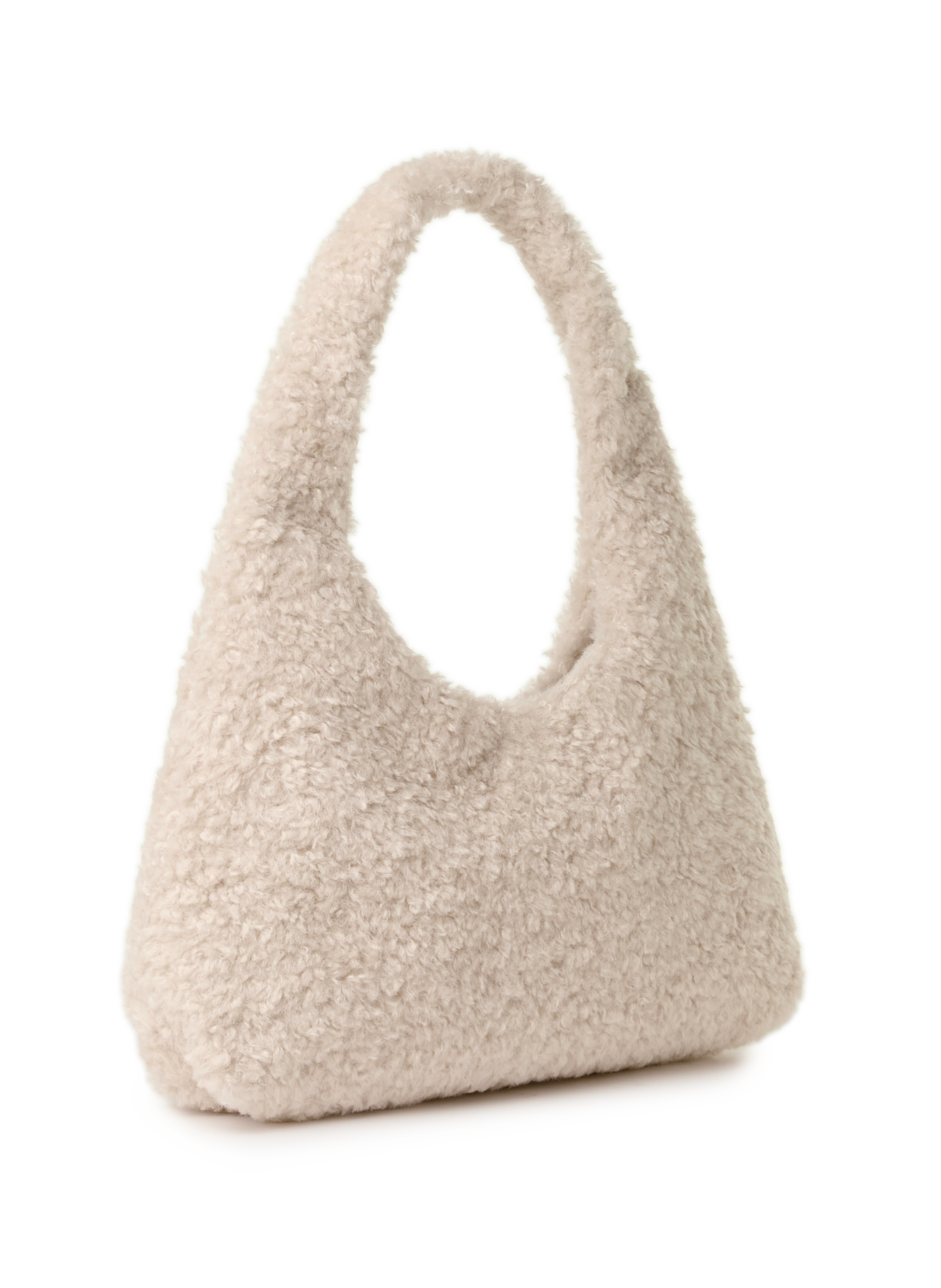 Textured Hobo Handbag AU PRINTEMPS PARIS Beige