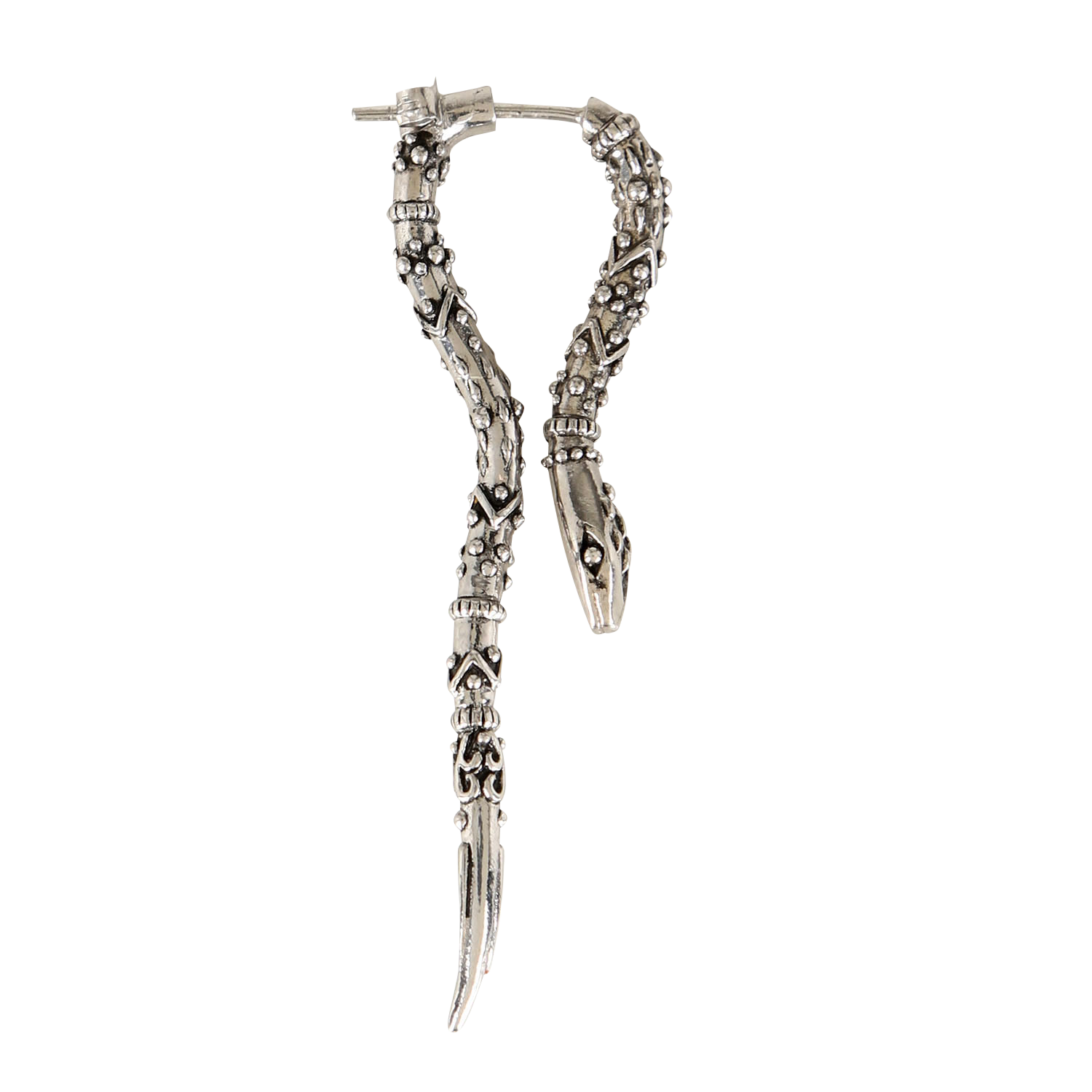 BA&SH Boucle d'oreille serpent en argent amazonie Argent