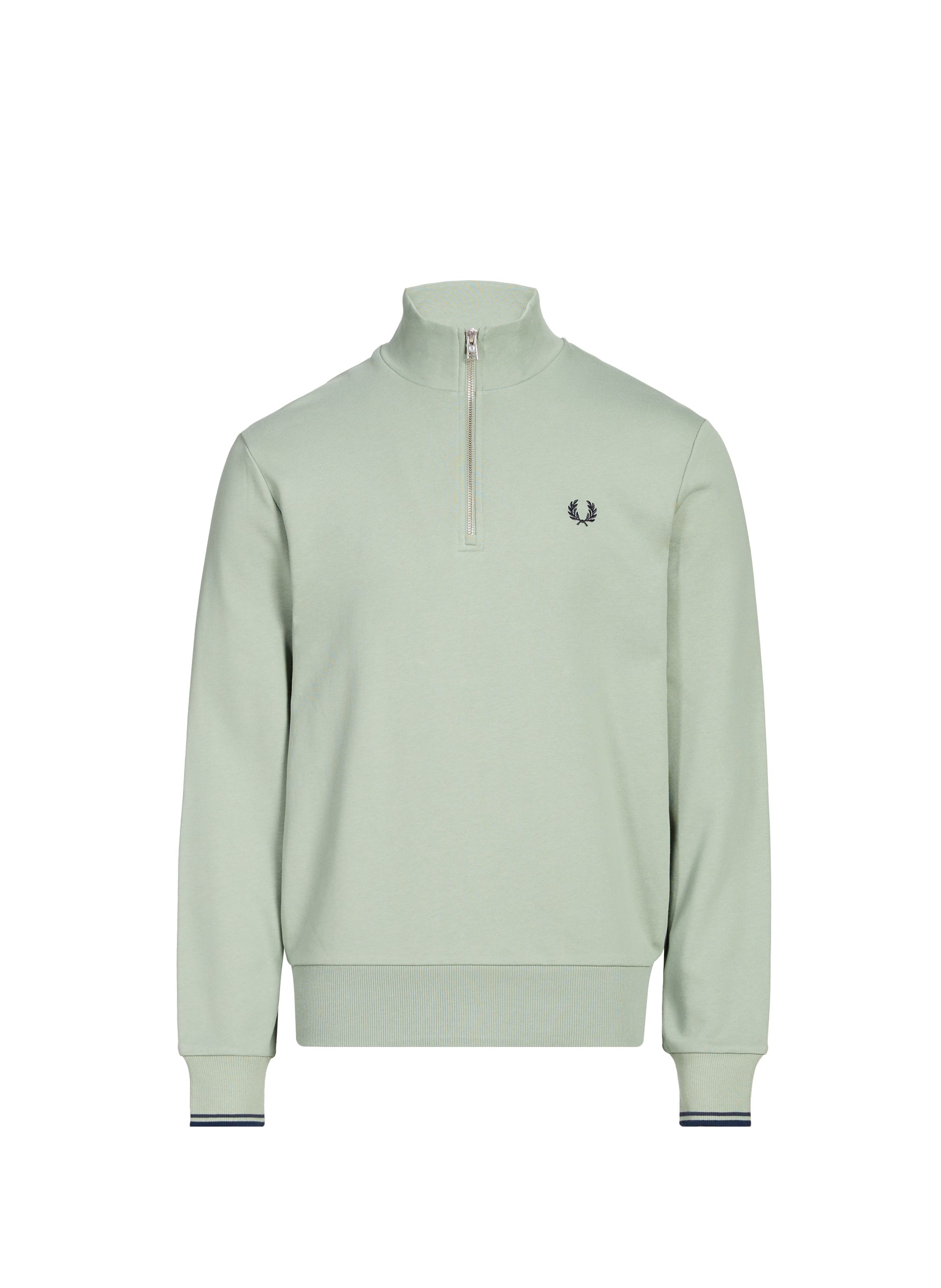 FRED PERRY Sweatshirt col montant en coton Bleu