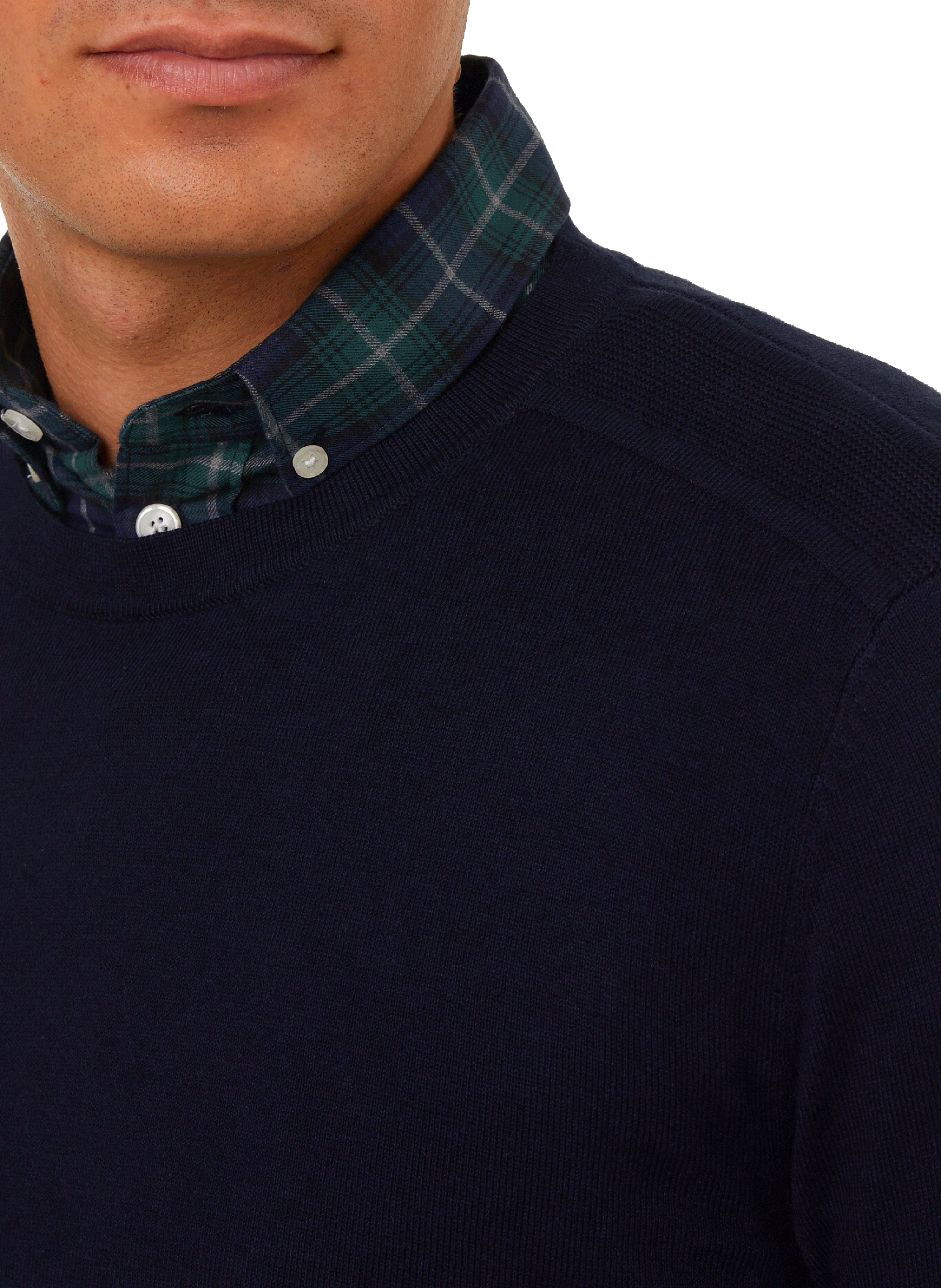 Pull en coton pima SELECTED Bleu