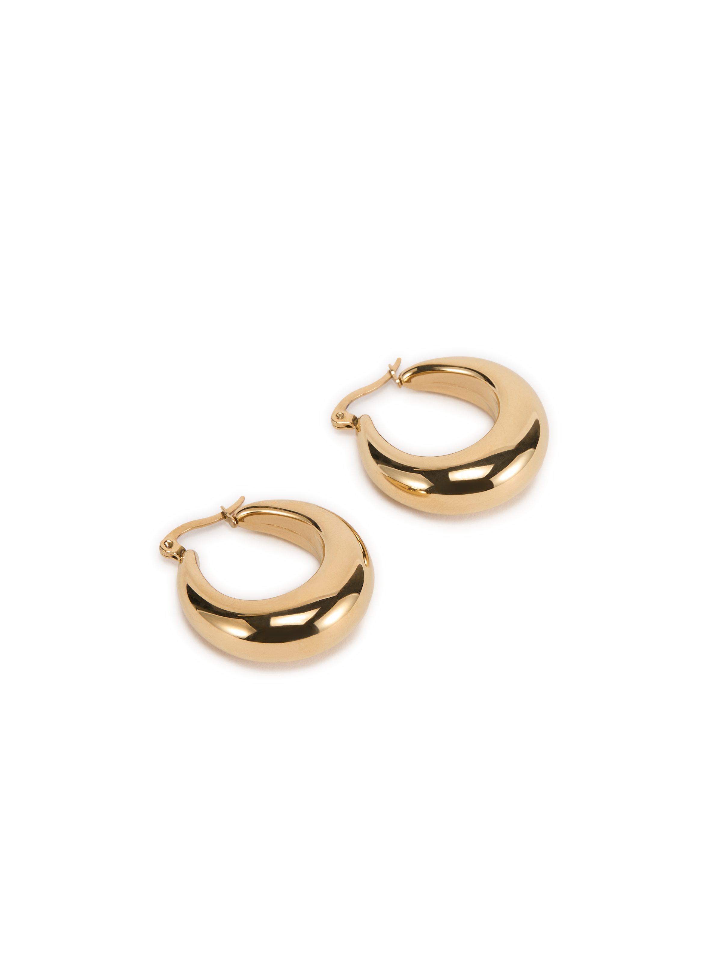 Boucles d'oreilles créoles larges AU PRINTEMPS PARIS Doré