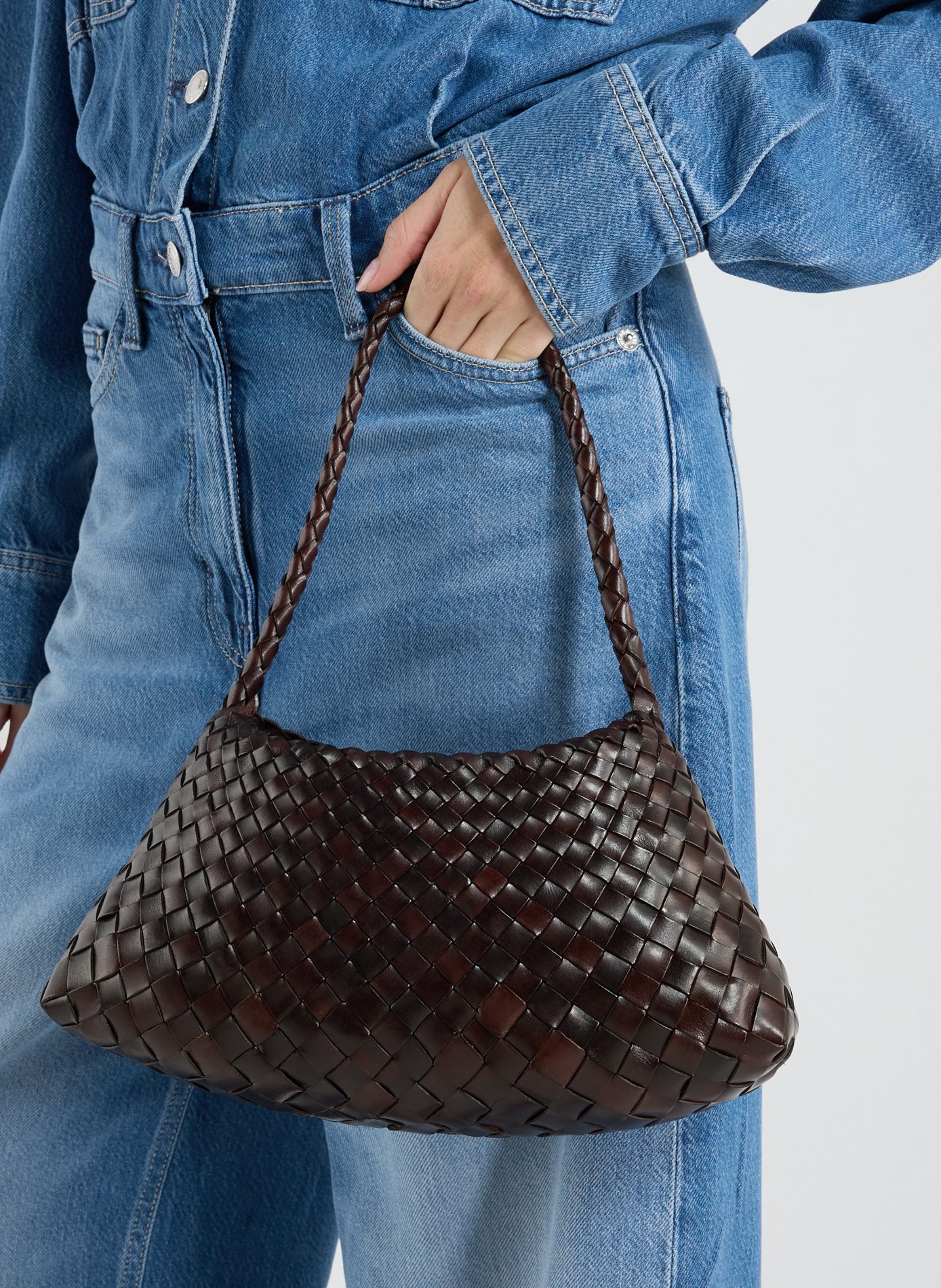 Sac à main Rosanna en cuir  DRAGON DIFFUSION Marron