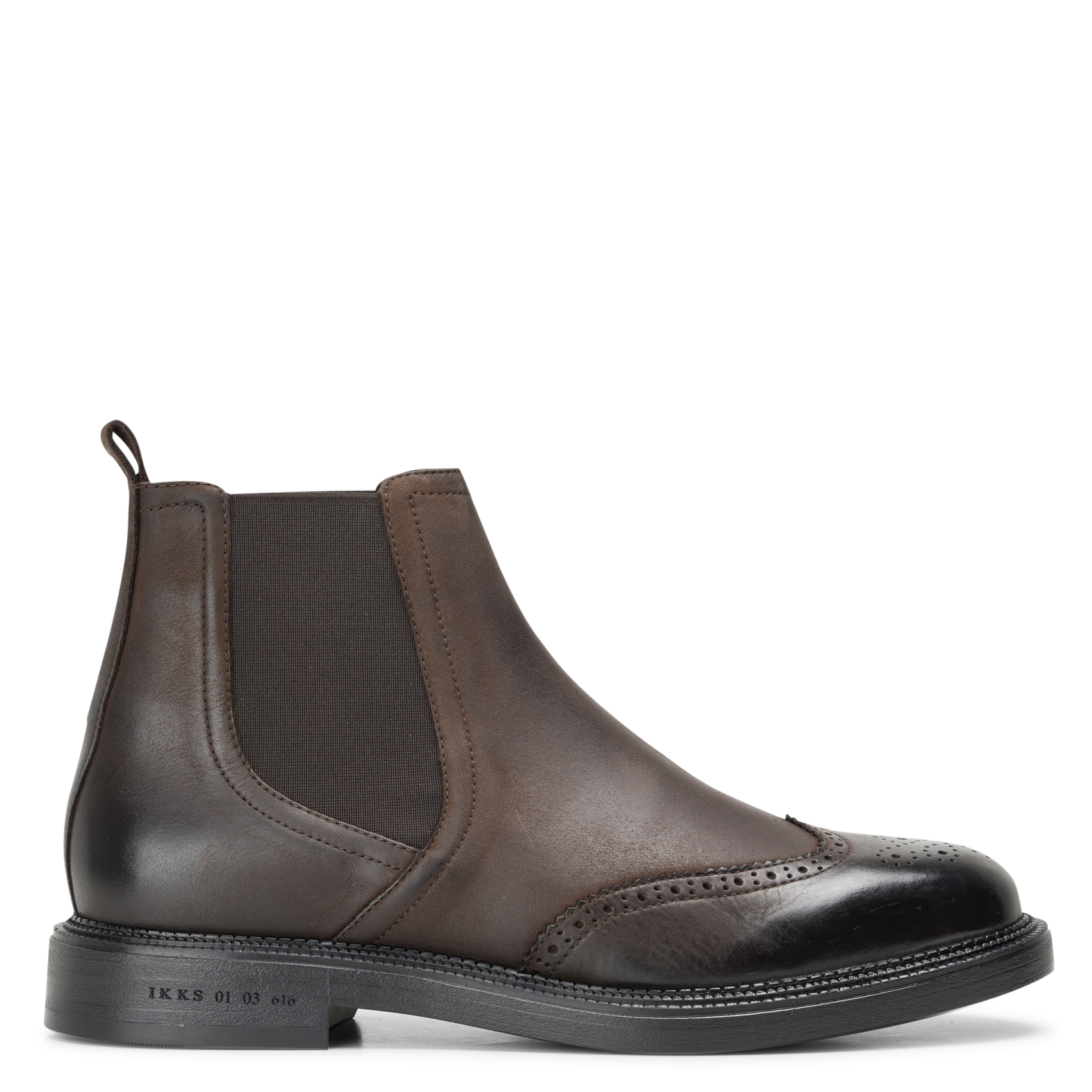 Bottines en cuir IKKS Marron