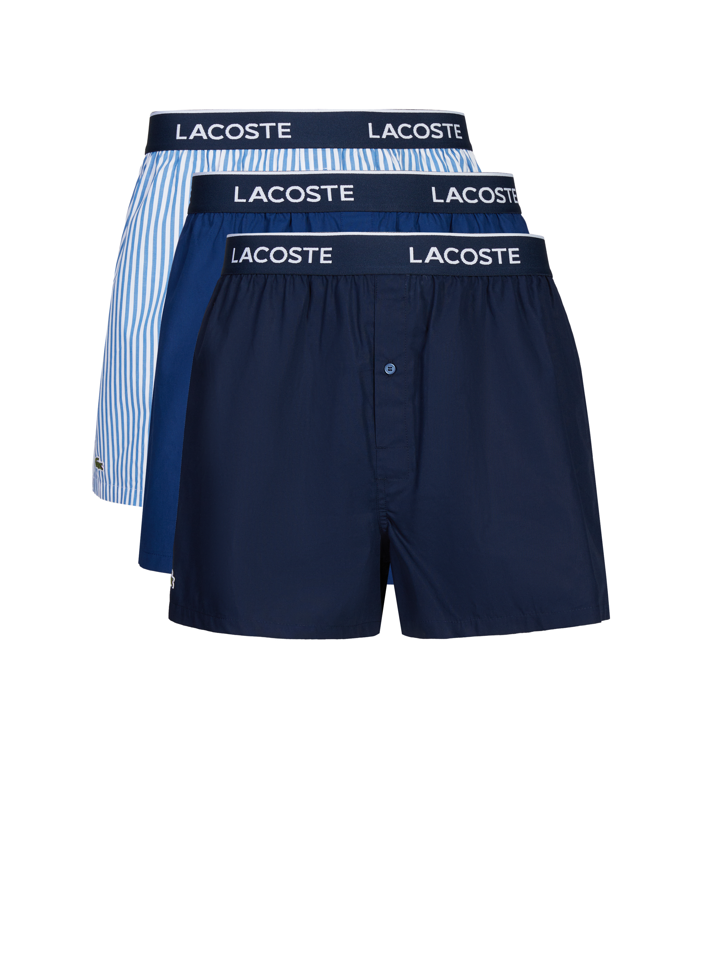 LACOSTE Lot de 3 caleçons en coton  Multicolore