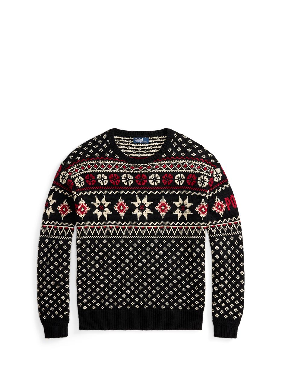 POLO RALPH LAUREN Pull à motif Noir
