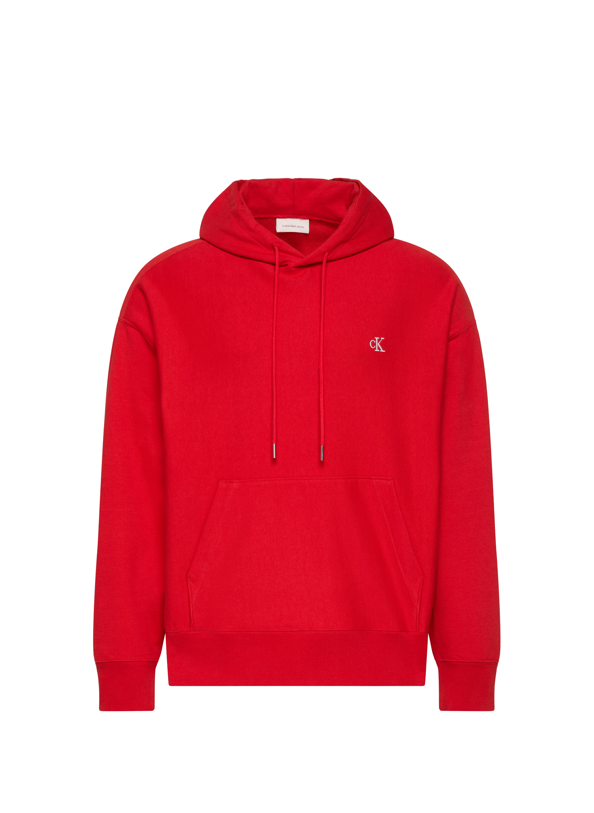 CALVIN KLEIN Hoodie en coton mélangé Rouge