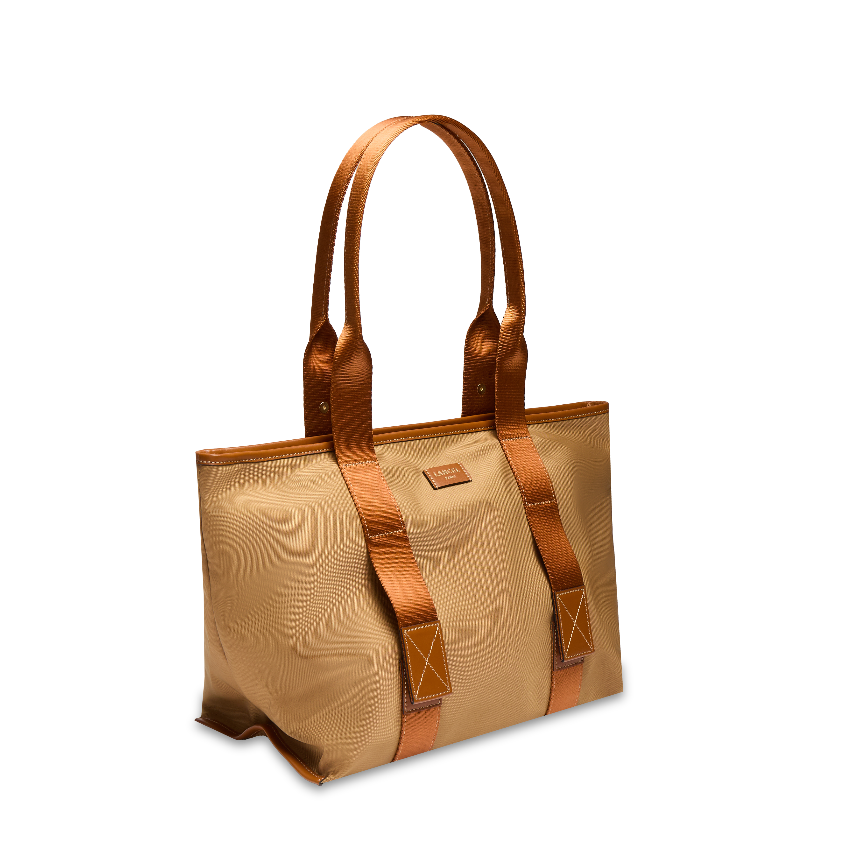 Sac cabas zippé m mistral rollable de lancel en nylon LANCEL Beige