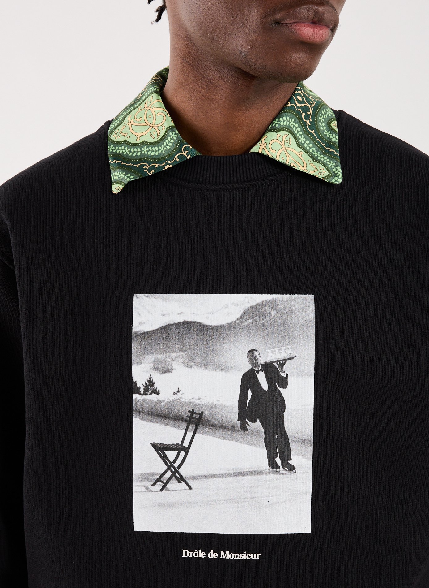 Le sweatshirt Ice Skating DROLE DE MONSIEUR Noir